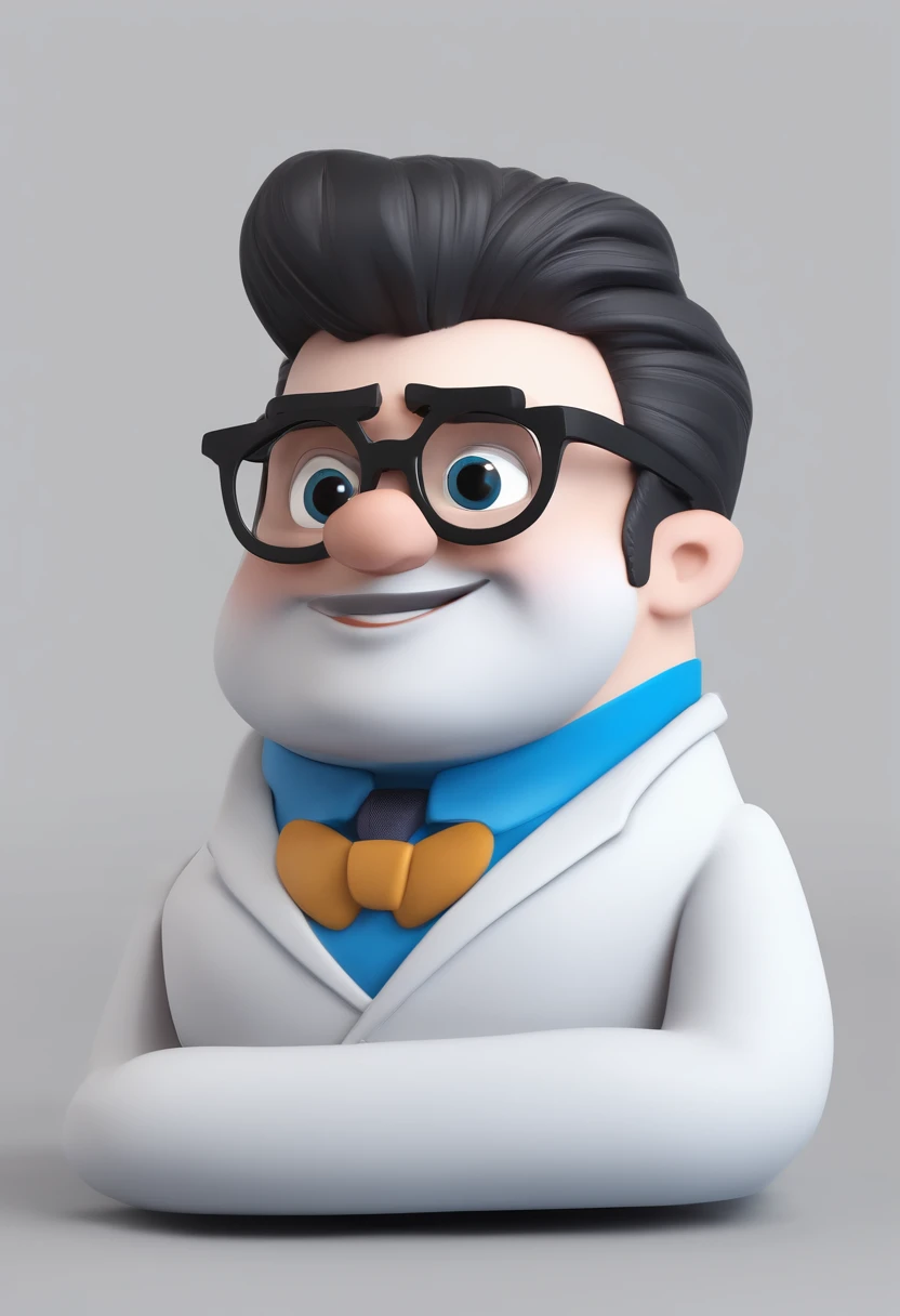 Cartoon character of a man with black glasses and a blue shirt, animation character, Caractere estilizado, animation style rendering, 3D estilizado, Arnold Maya render, 3 d render stylized, toon render keyshot, Personagem 3D, Personagem 3D, 3d rendering stylized, 3 d character render, personagem de desenho animado, Personagem de close up, Pose de personagem, (Estilo Pixar) (master part:1.2) (Bokeh) (best quality) (pele detalhada) (textura detalhada) (8k) (argila) (Cinematic lighting) (foco nítido