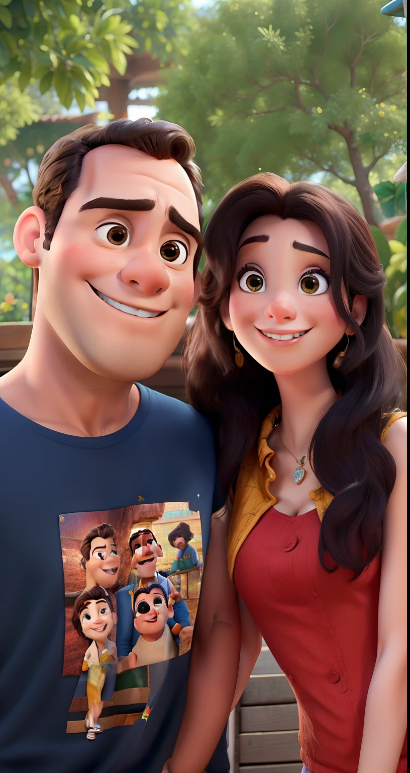 Casal estilo Disney Pixar, alta qualidade, melhor qualidade