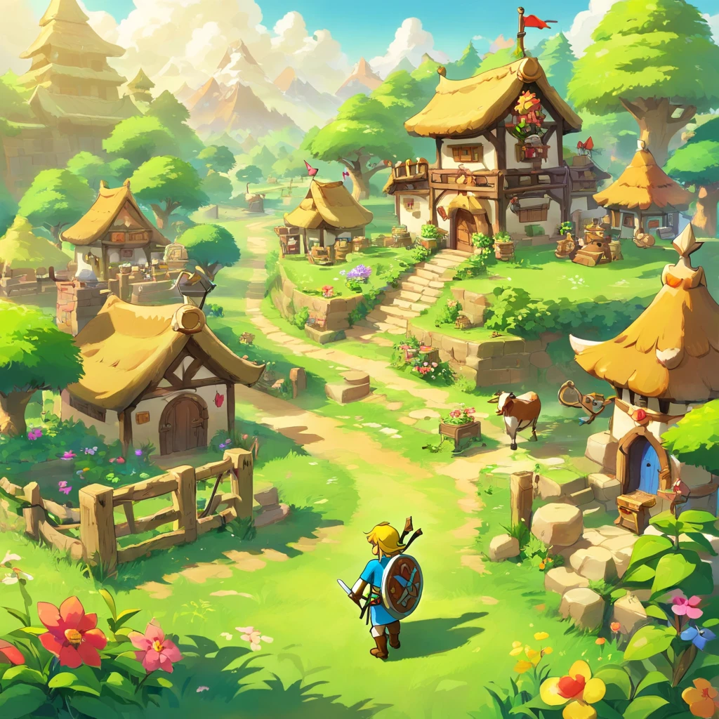 The people of the village are preparing for the Ox Soul Festival,Hectic and busy