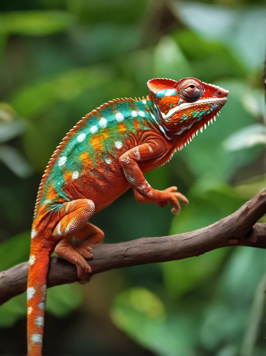 colorful hyper-realistic chameleon