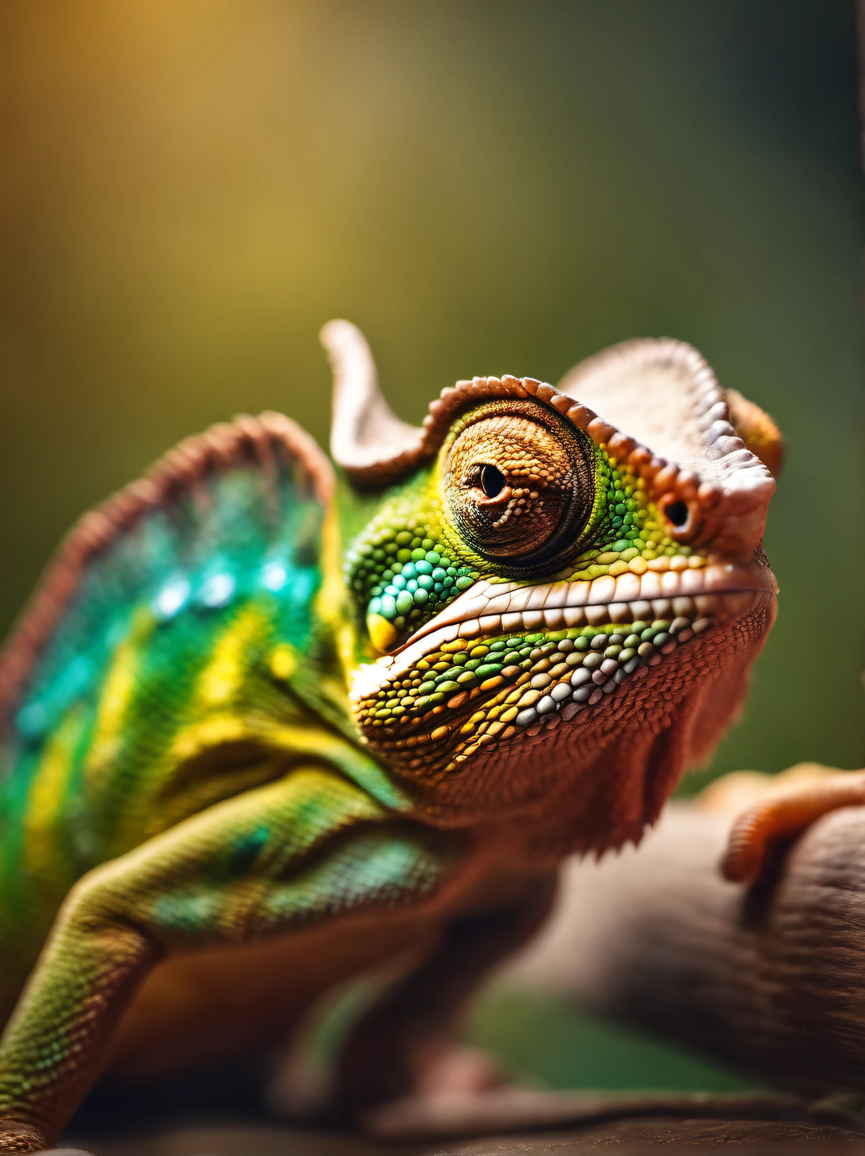 colorful hyper-realistic chameleon