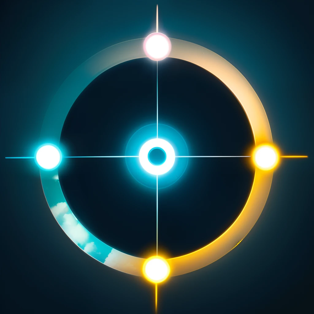 blue circle with a yellow light bulb in the center of the circle saying Disney