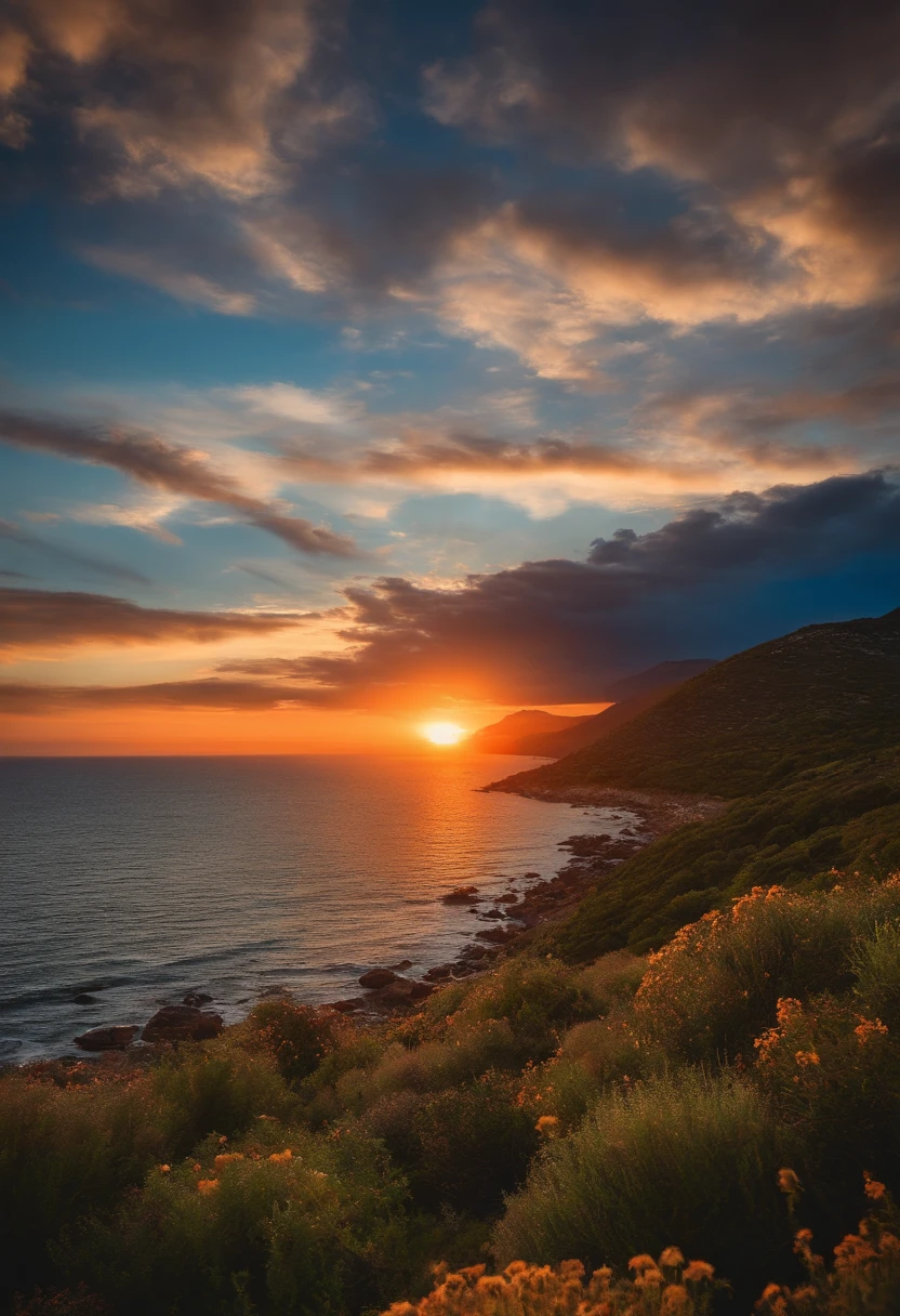 Un bello atardecer de verano