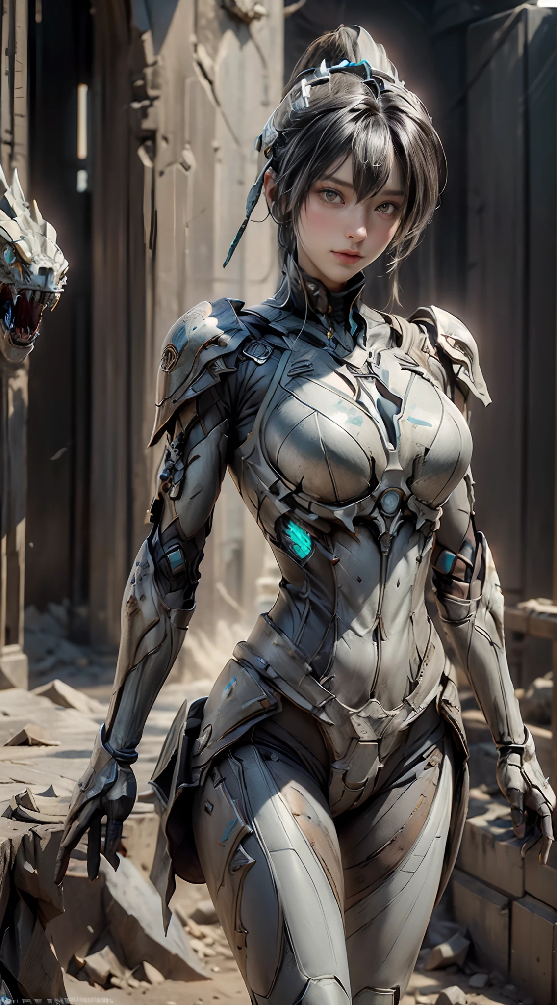 ((top-quality)), ((masterpiece)), (detaileds:1.4), 。.。.。.。.。.。.3D, Beautiful Cyberpunk Woman Image,nffsw(HighDynamicRange),Ray traching,NVIDIA RTX,Hyper-Resolution,Unreal 5,Sub-surface scattering,PBR Texturing,Postprocess,Anisotropy Filtering,depth of fields,Maximum clarity and sharpness,multi-layer texture,Albedo and specular maps,Surface Shading,Accurate simulation of light-material interactions,perfectly proportions,Octane Rendering,Two-tone lighting,Wide aperture,Low ISO、White Balance、thirds rule、8K Raw、(((Armor with a black dragon design))),(((Clothes are tattered))),(((Clothes are stained with dirt or dust)))