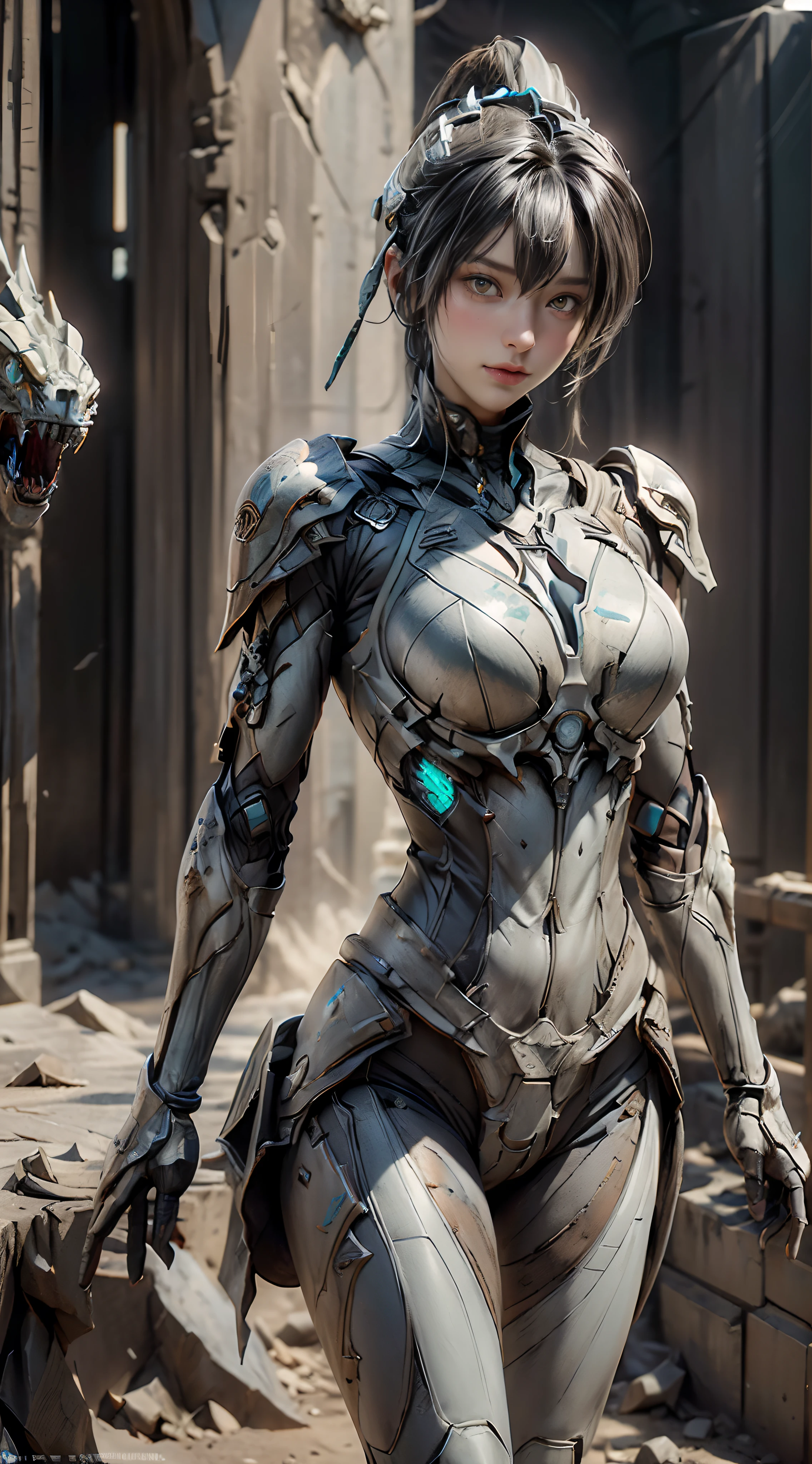 ((top-quality)), ((masterpiece)), (detaileds:1.4), 。.。.。.。.。.。.3D, Beautiful Cyberpunk Woman Image,nffsw(HighDynamicRange),Ray traching,NVIDIA RTX,Hyper-Resolution,Unreal 5,Sub-surface scattering,PBR Texturing,Postprocess,Anisotropy Filtering,depth of fields,Maximum clarity and sharpness,multi-layer texture,Albedo and specular maps,Surface Shading,Accurate simulation of light-material interactions,perfectly proportions,Octane Rendering,Two-tone lighting,Wide aperture,Low ISO、White Balance、thirds rule、8K Raw、(((Armor with a black dragon design))),(((Clothes are tattered))),(((Clothes are stained with dirt or dust)))