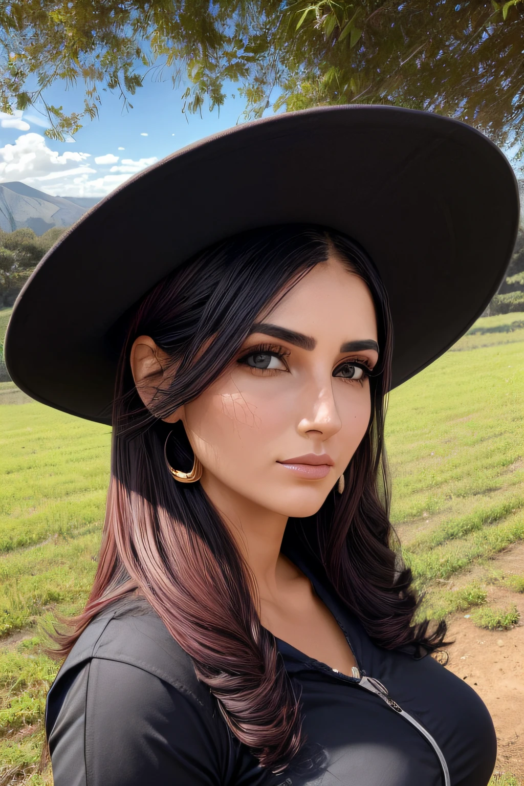 Mujer prematura de color, con rasgos faciales (((Extra Sensitive Deep Roots))), ((( intrincado, curva))), Deep black eyes that are super real, Hiperreal, ((Ultra sensible)) A la vista del espectador, Ultra profundidad de campo
