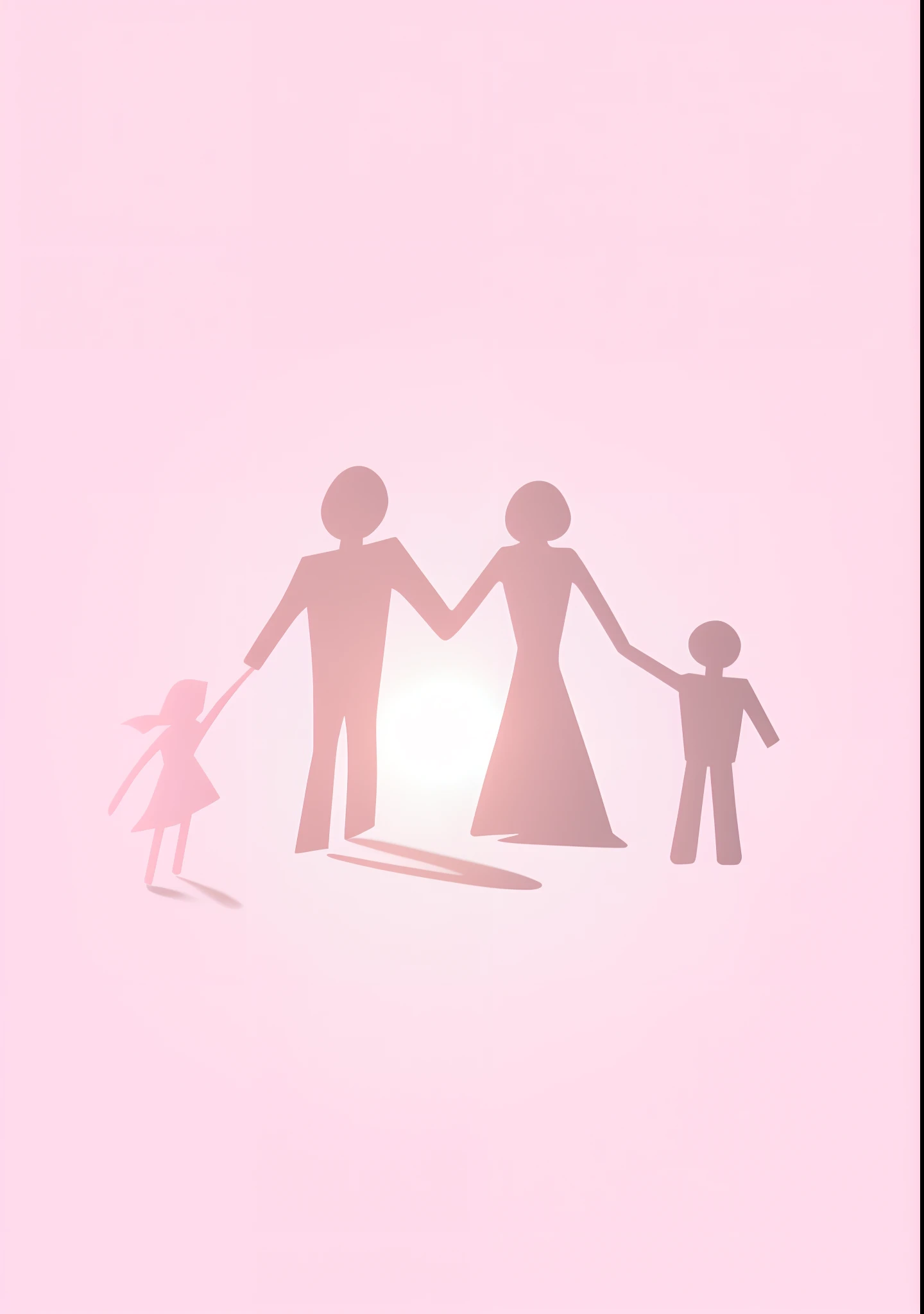 There's a paper cutout of a family holding hands, Familiar, Happy family, fami, lonely family, Perfect Android girl family, family portrait, imagem de perfil, childrens, Family photo, Child, mourning family, childrens, foto do perfil, imagem desenhada, cabrito, foto de perfil, uma imagem, renderizado, illustration", imagem do avatar, artistic depiction, fundo liso