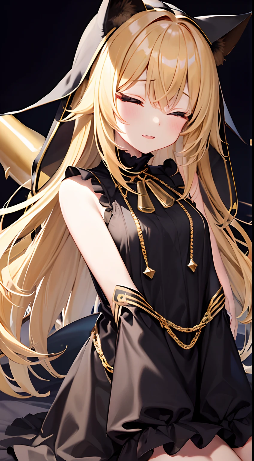 hight resolution、hightquality、ultra-detailliert、8k wallpaper、1人の女性、Beautiful fece、Wearing a shark costume、Teeth are shark fangs、Kamimei、Melancholy is in the air、Lovers feeling、Be loved、Familiarity、Lots of gold and black、Gold and black background、a blond、Sprinkled with Halloween pumpkins