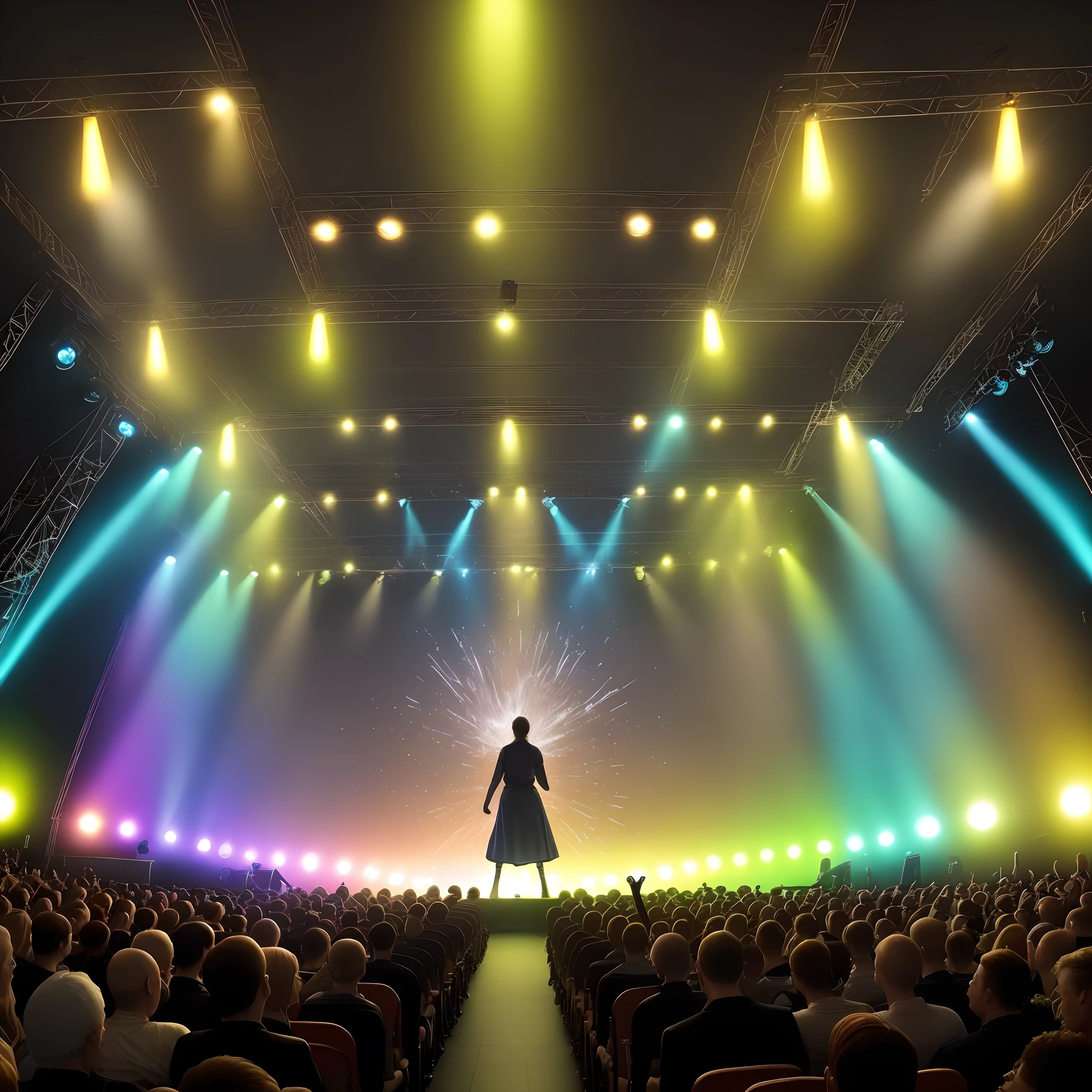 Show de leds com equipamentos profissionais