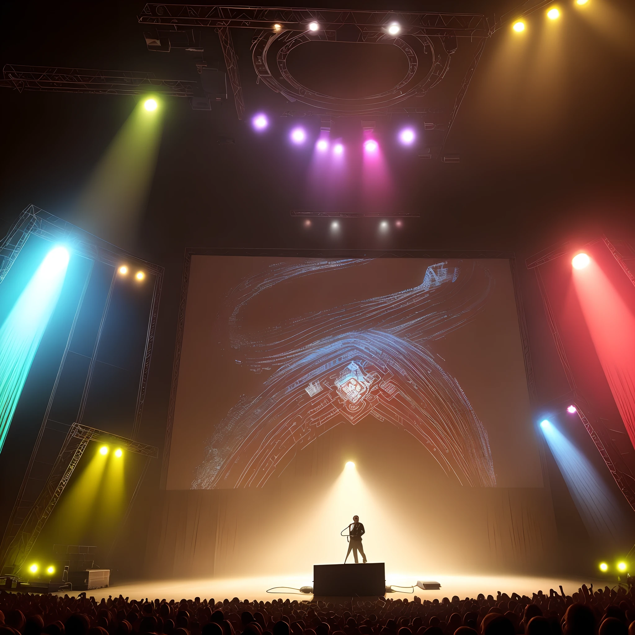 Show de leds com equipamentos profissionais