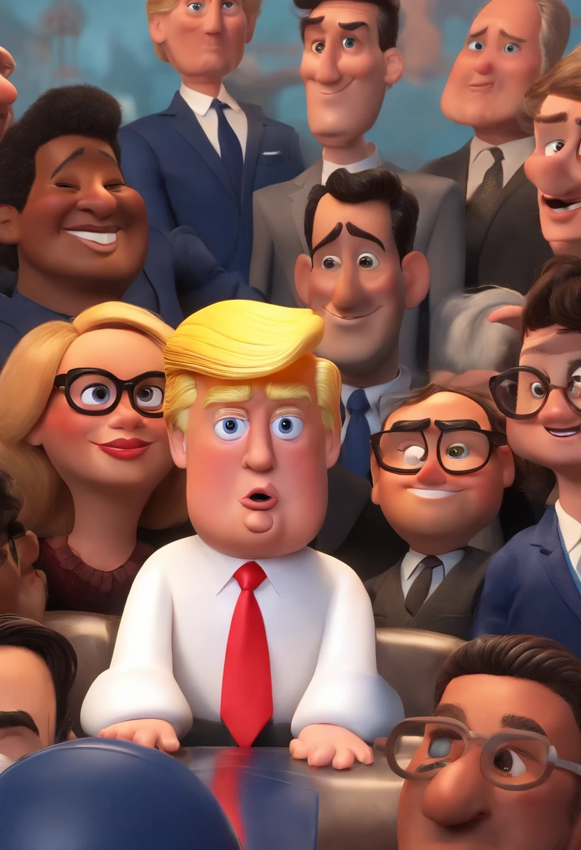 Donald Trump with pixar-style animation