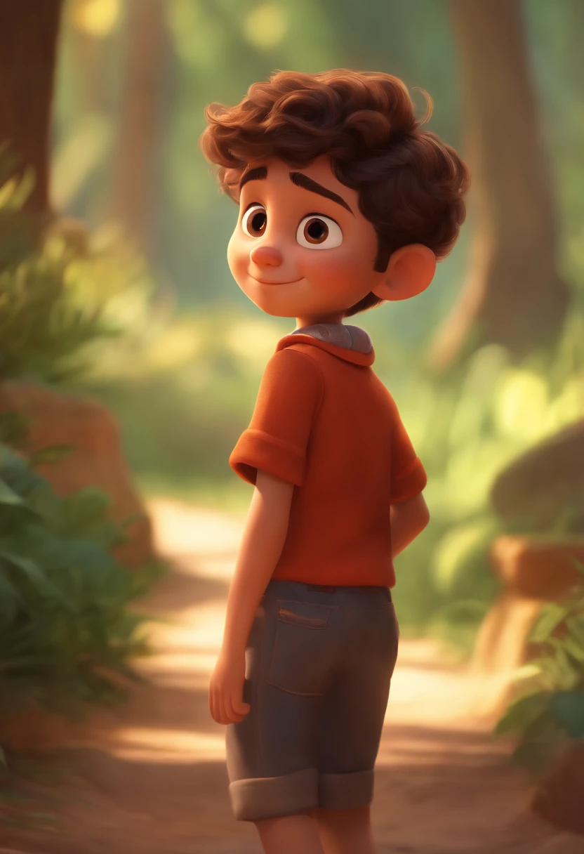Image of a boy for a story in a YouTube video in Pixar format, He's the little allabester, He's the class leader, He's outgoing, Playful and gets up for a lot of things