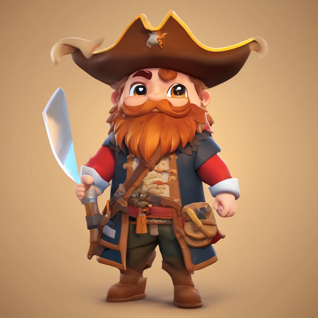 crie um personagem de uma vaquina com fantasia de pirata