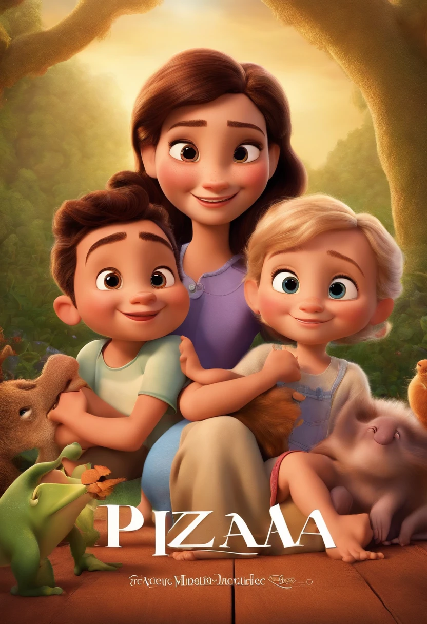 a Disney Pixar movie poster showing a white-skinned family.