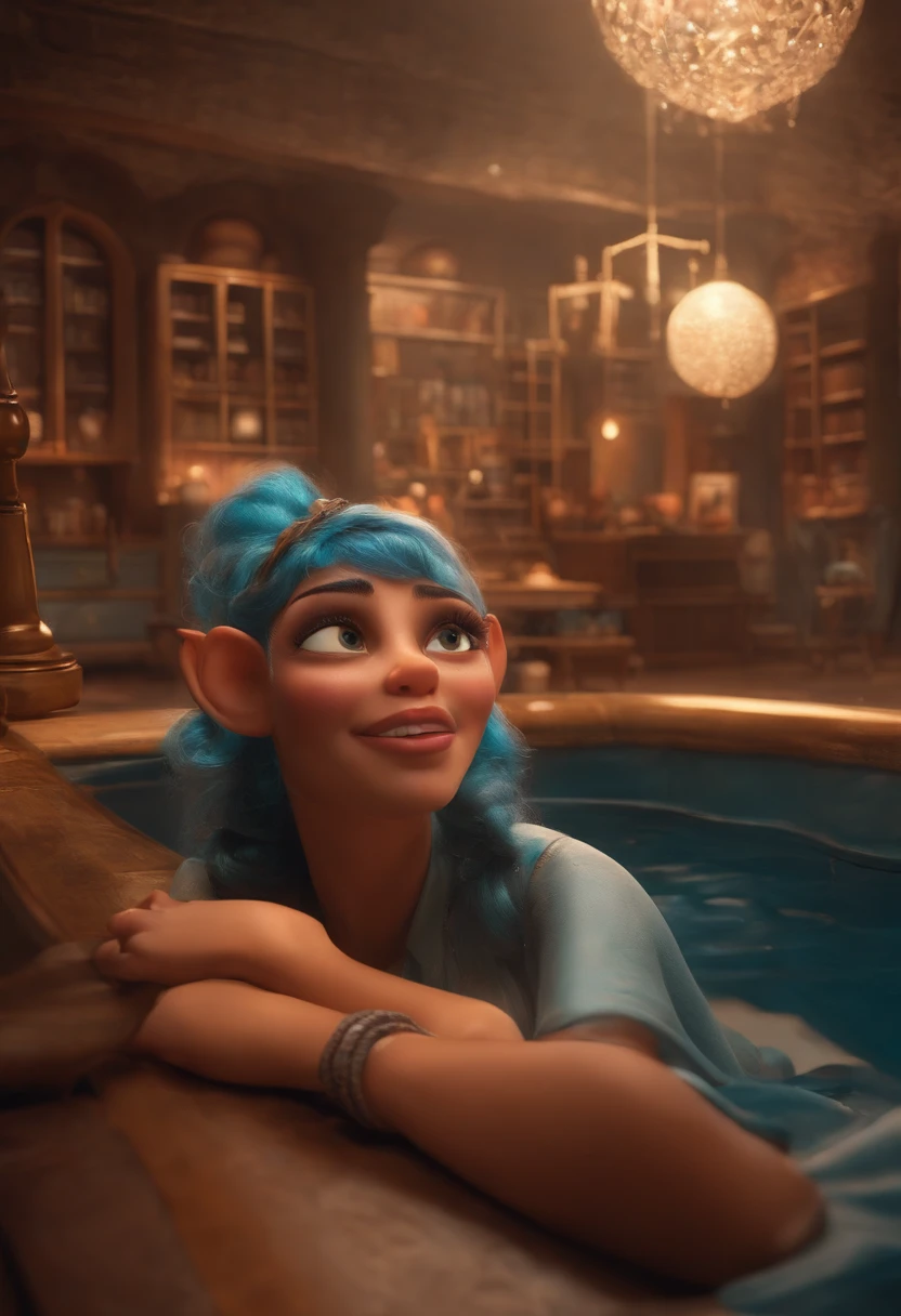 A Dream Architect Inspired by Pixar Animation, de perto. Facial expressions are captivating, com um toque de irrealidade.