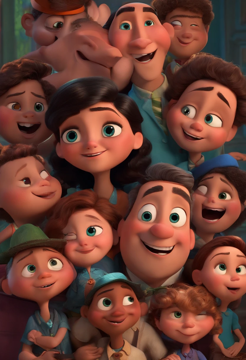 A Dream Architect Inspired by Pixar Animation, de perto. Facial expressions are captivating, com um toque de irrealidade.