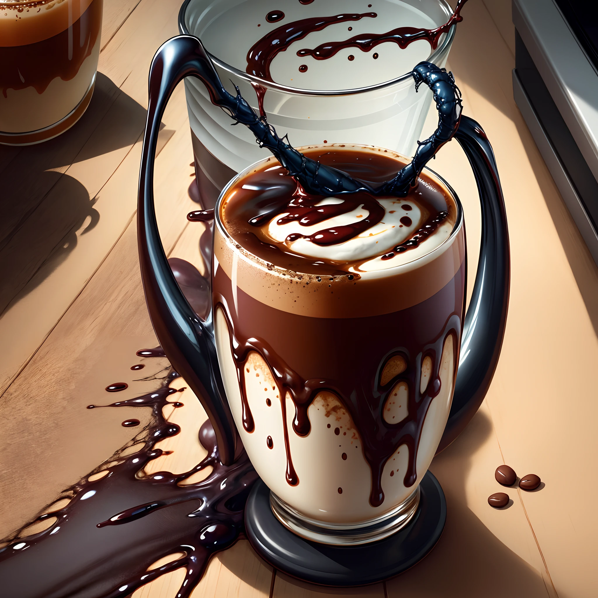 Venom Drinking Coffee