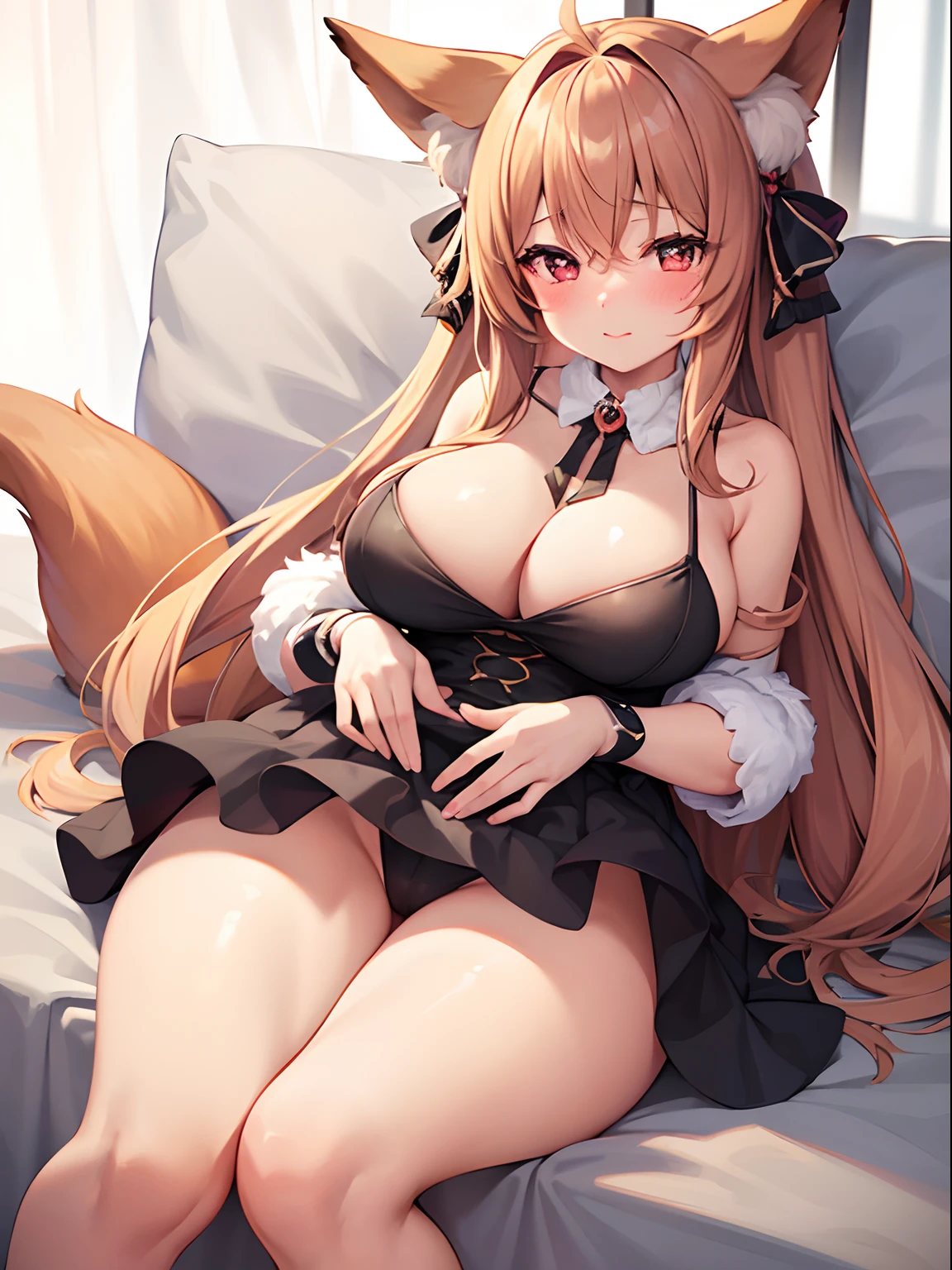 (best quality, masterpiece), 1girl, (furry), fox girl, happy, blush, plump, fluffy, heart-shaped pupils,