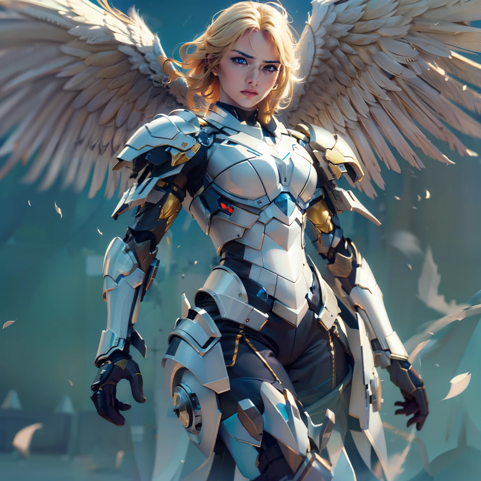 Archangel Michael、The Four Archangelasutepiece,Best Quality,Ultra-detail,hight resolution,hight resolution,4K,Portrait in 4K,8k,8k Portrait,Unity 8k Wallpaper,extremely details CG,Realistic,Raw photo,real person,a portrait photo of,Photorealistic,Shiny skin,Detailed skin,Fighting figure、Fighting figure、fight the light、fight with love,Fighting figure、Fighting figure、fight the light、fight with love