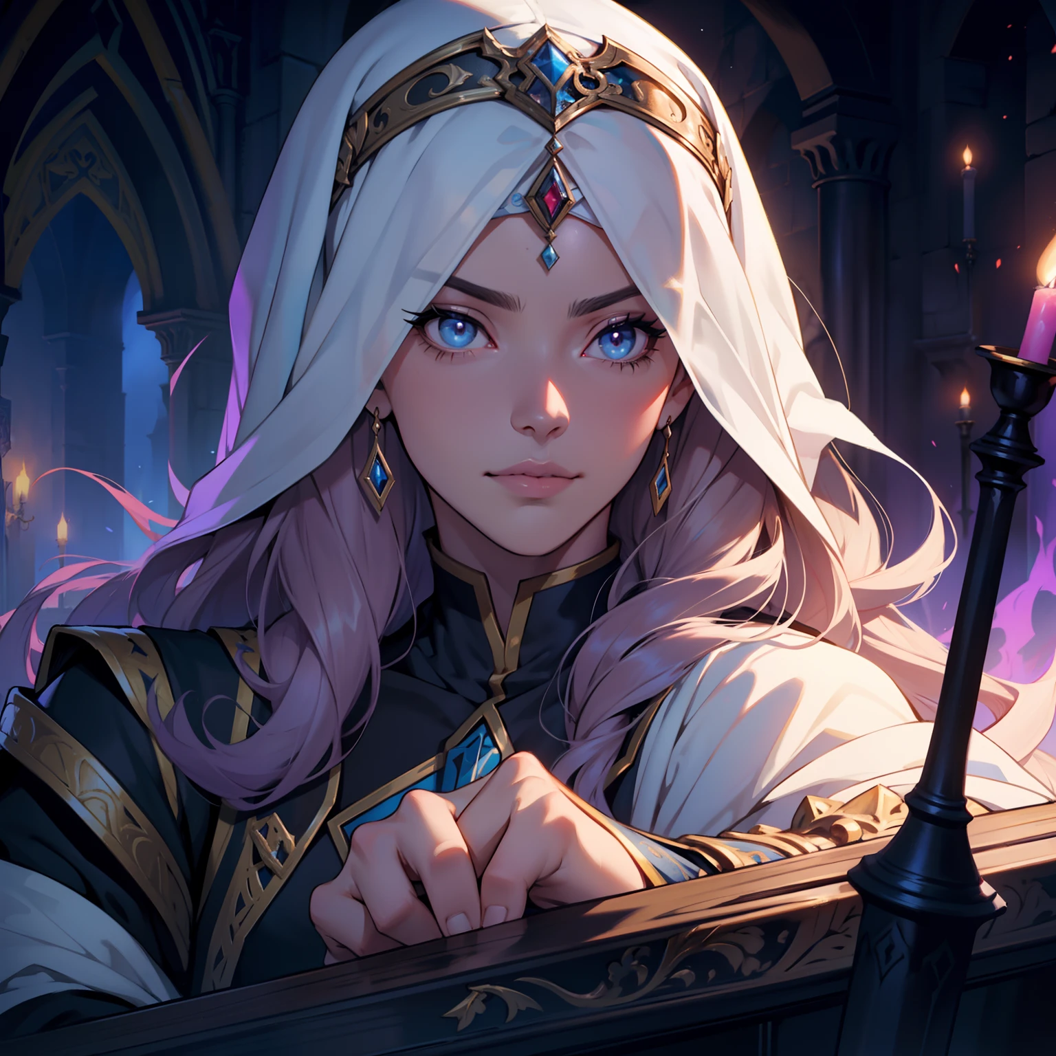 Castlevania seigneur de l’ombre hyper réaliste marocaine princesse islamique très beau portrait zoom visages hyper réaliste super détaillé