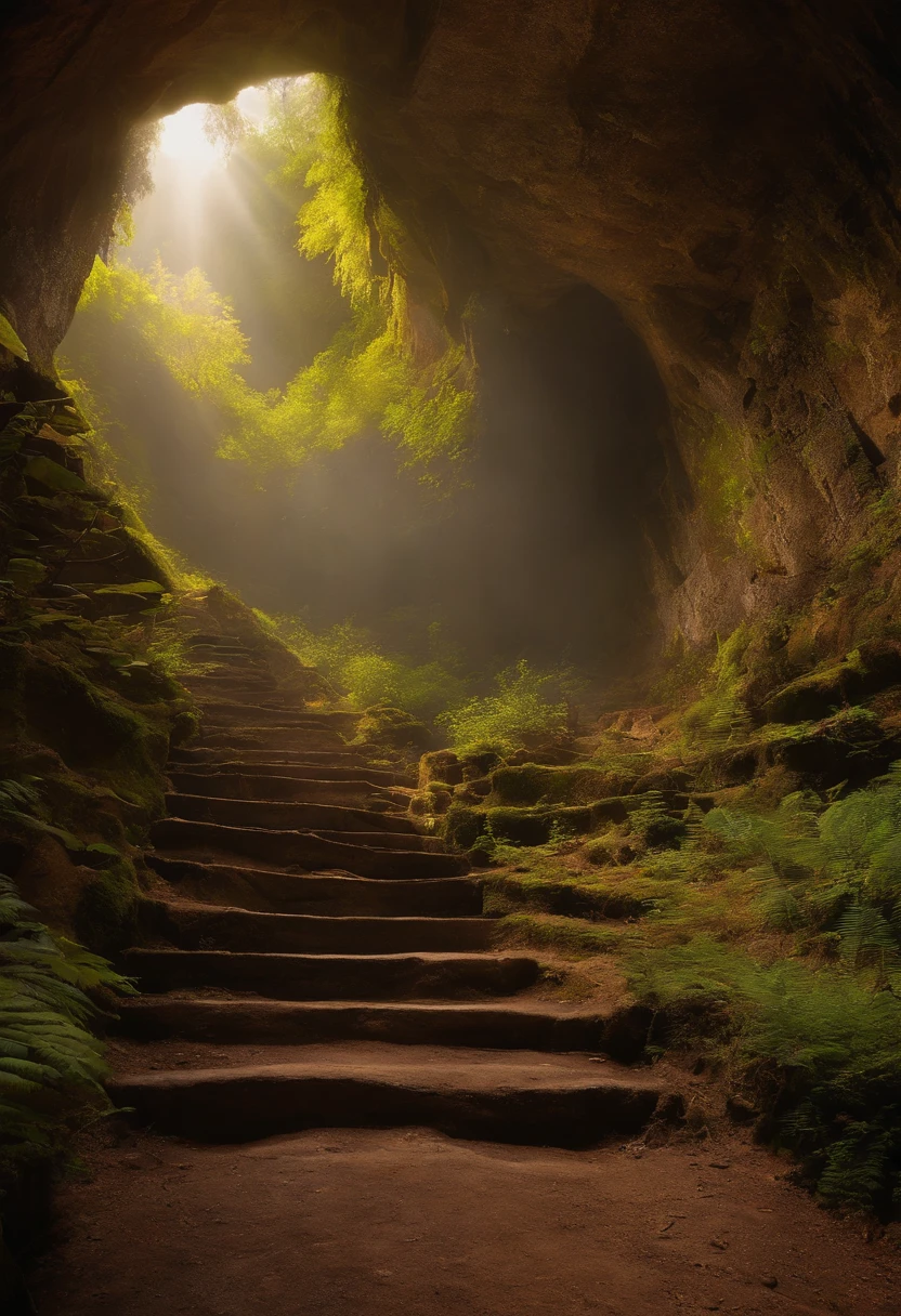 Caverna abandonada: estilo novo, Renpy, mystery, unique, Unique location, fechado, Vista horizontal