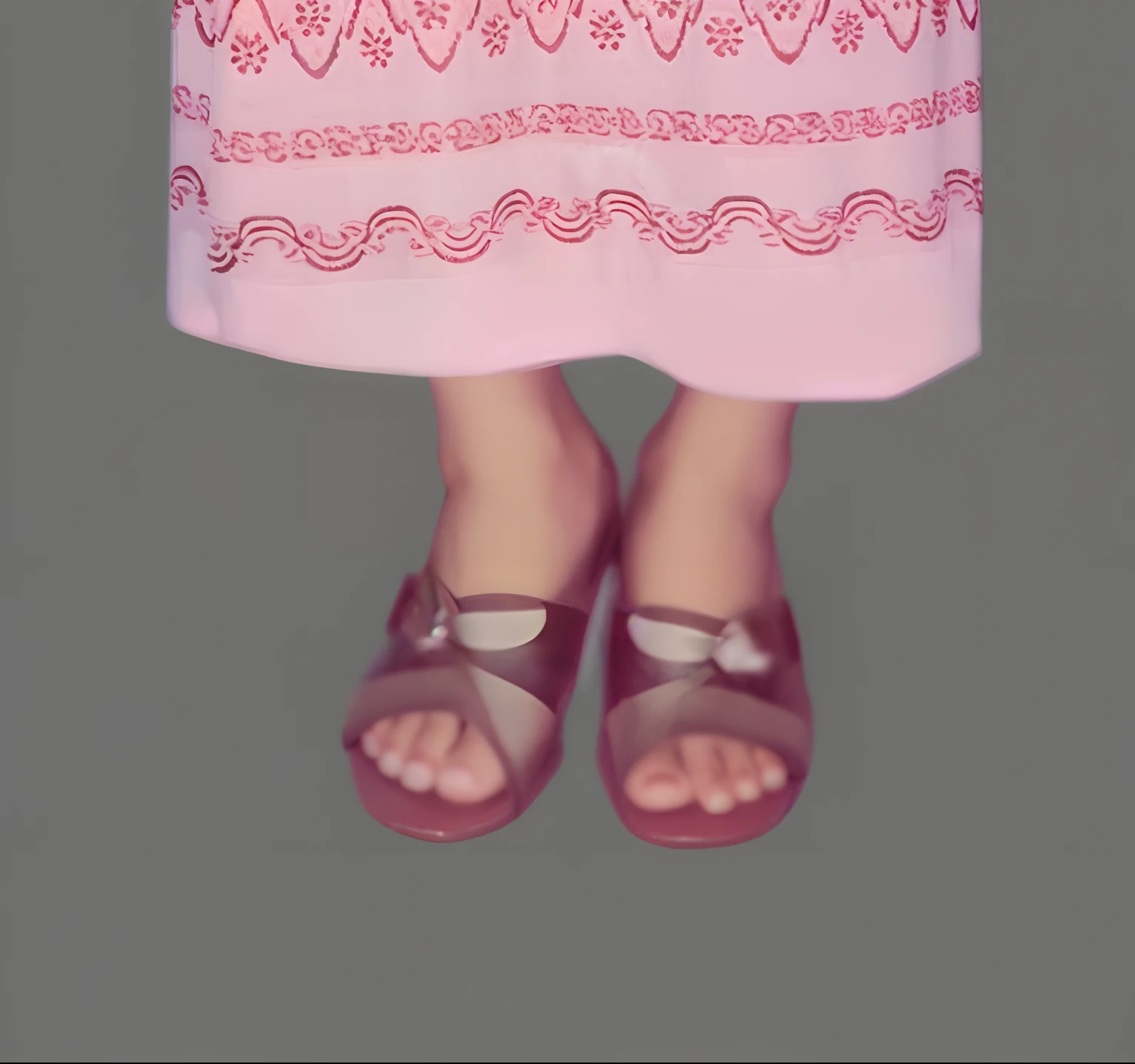 there is a woman standing on a tile floor with her feet up, taken on 1970s kodak camera, photographed on colour film, grainy vintage, photographed on expired film, feet on the ground, colored photo, taken on a 1960s kodak camera, color