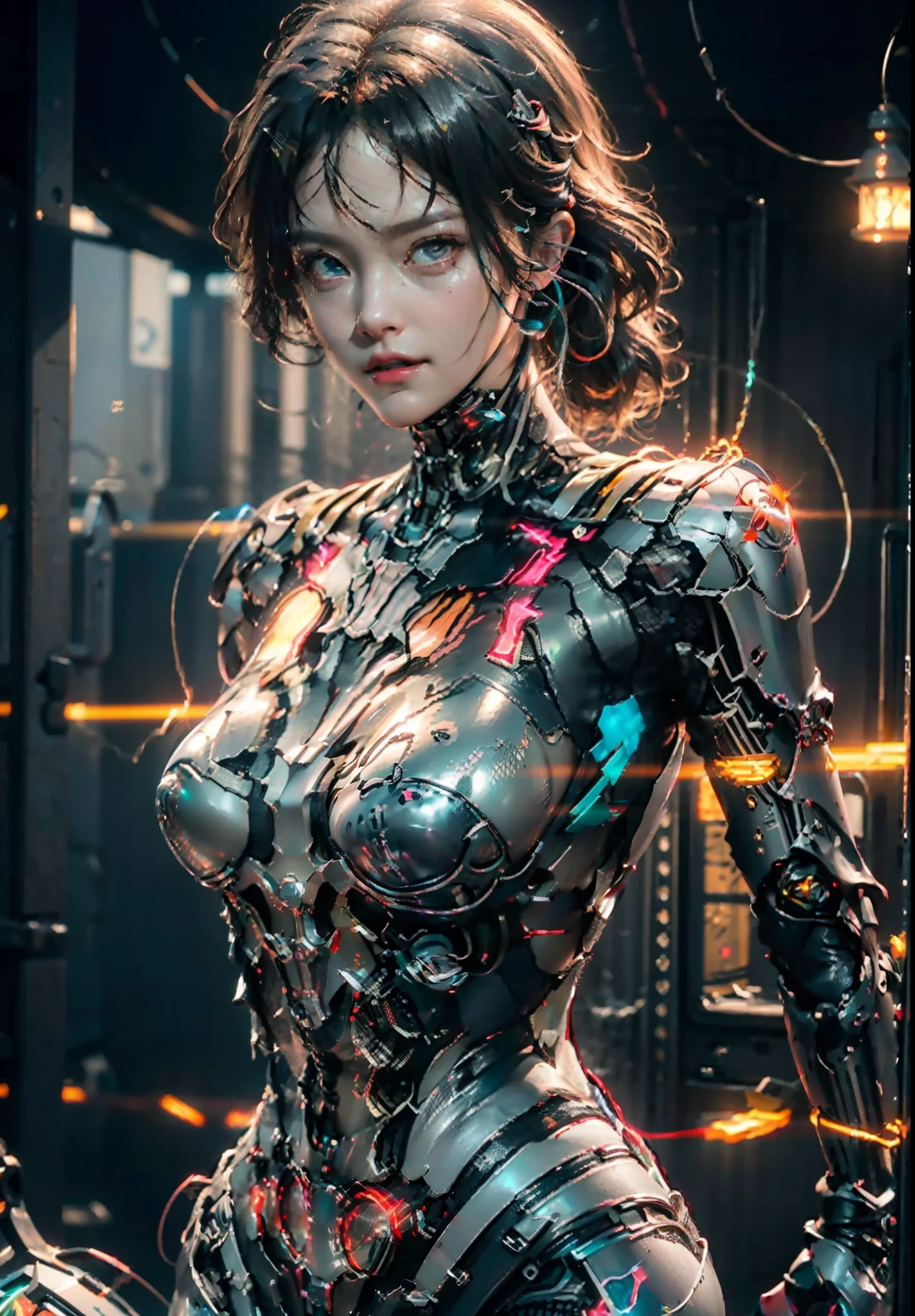 Nicki Minaj as a hacker, massive cleavage, huge oiled up breasts, black bikini top, breast indentation, crying after being raped ((Best quality)), ((masterpiece)), (highly detailed:1.3), 3D, beautiful (cyberpunk:1.3) female hacker with thick voluminous hair operating a computer terminal, computer servers, LCD screens, fibre optic cables, corporate logos,HDR (High Dynamic Range),Ray Tracing,NVIDIA RTX,Super-Resolution,Unreal 5,Subsurface scattering,PBR Texturing,Post-processing,Anisotropic Filtering,Depth-of-field,Maximum clarity and sharpness,Multi-layered textures,Albedo and Specular maps,Surface shading,Accurate simulation of light-material interaction,Perfect proportions,Octane Render,Two-tone lighting,Low ISO,White balance,Rule of thirds,Wide aperature,8K RAW,Efficient Sub-Pixel,sub-pixel convolution,luminescent particles, sexy smile