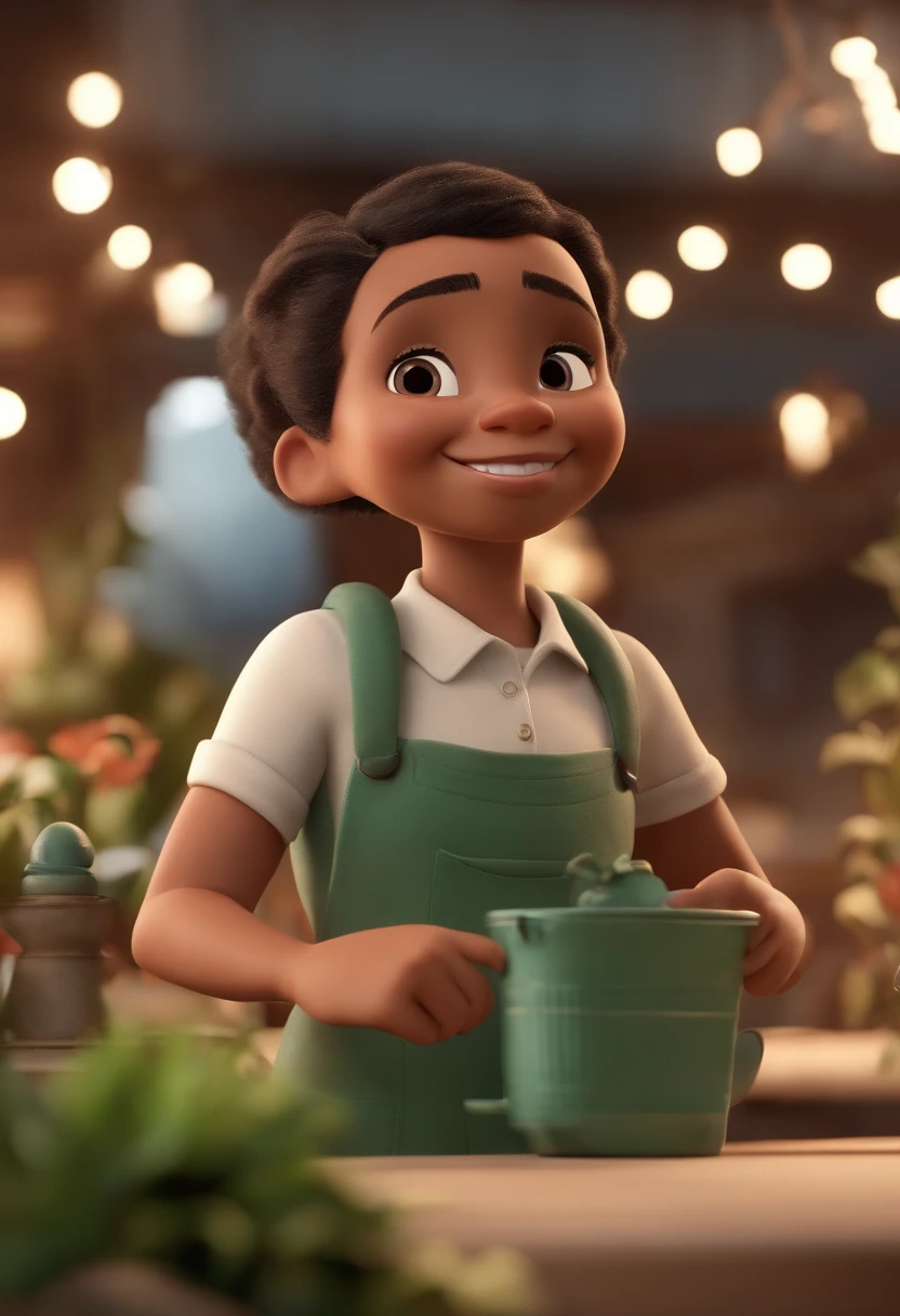 personagem dos desenhos animados estilo pixar de uma mulher com cabelo preto curto, uma camisa brancal, and in a landscape of e-commerce and digital products as marketing, Redes Sociais, animation character, Caractere estilizado, animation style rendering, 3D estilizado, Arnold Maya render, 3 d render stylized, toon render keyshot, Personagem 3D, Personagem 3D, 3d rendering stylized, 3 d character render, personagem de desenho animado, Personagem de close up, Pose de personagem,  (Estilo Pixar) (master part:1.2) (Bokeh) (best quality) (pele detalhada) (textura detalhada) (8k) (argila) (Cinematic lighting) (foco nítido