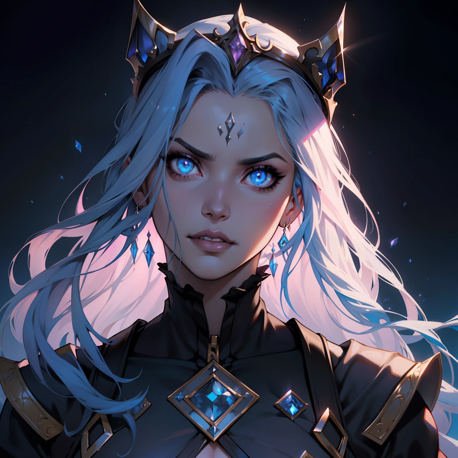 Castlevania seigneur de l’ombre hyper réaliste marocaine princesse islamique très beau portrait zoom visages hyper réaliste super détaillé hyper realistic super detailed faces glowing crystal eyes hyper realistic evil look