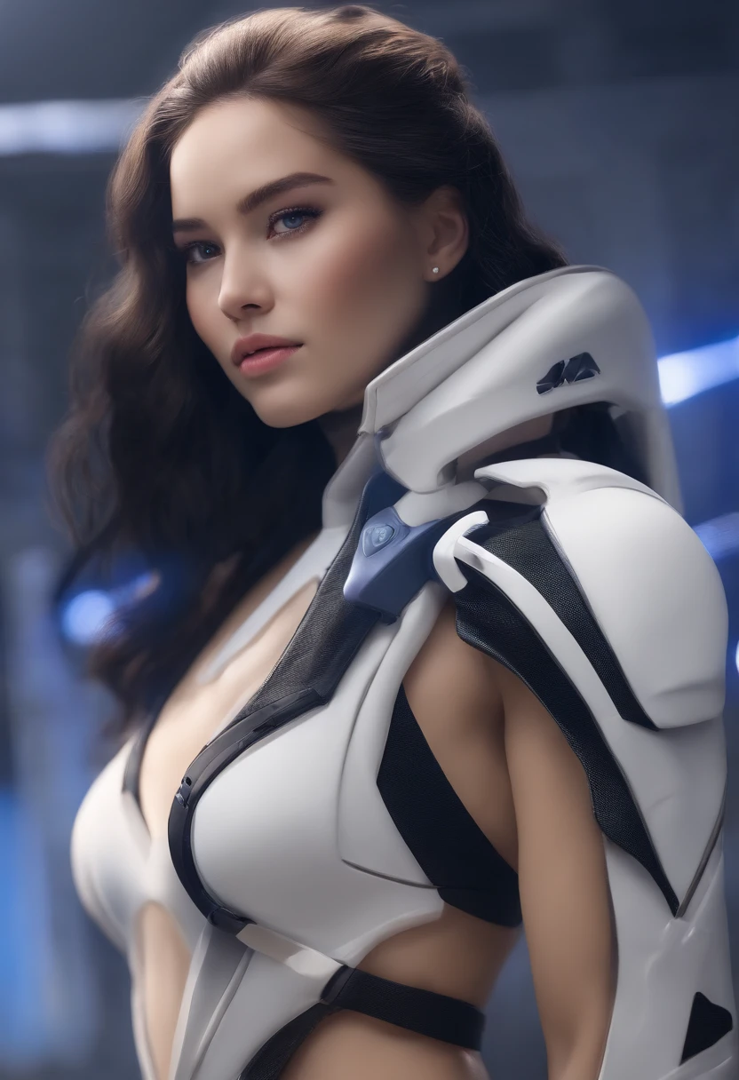 master part, melhor qualidade de imagem, Extrema vivacidade, Menina anime com rabo de cavalo encaracolado, figura pequena, Casaco Funcional Branco, pequeno, blue-purple gradient ski goggles, Cyberpunk, cabelos grisalhos, estilo casual natural, Dynamic Stance, Golden section, Retrato com grande abertura, Tons Cool, Forte impacto visual, white space, contraste de luz e sombra, super textura, Afterglow Sunset, imagem super clara, imagem simples