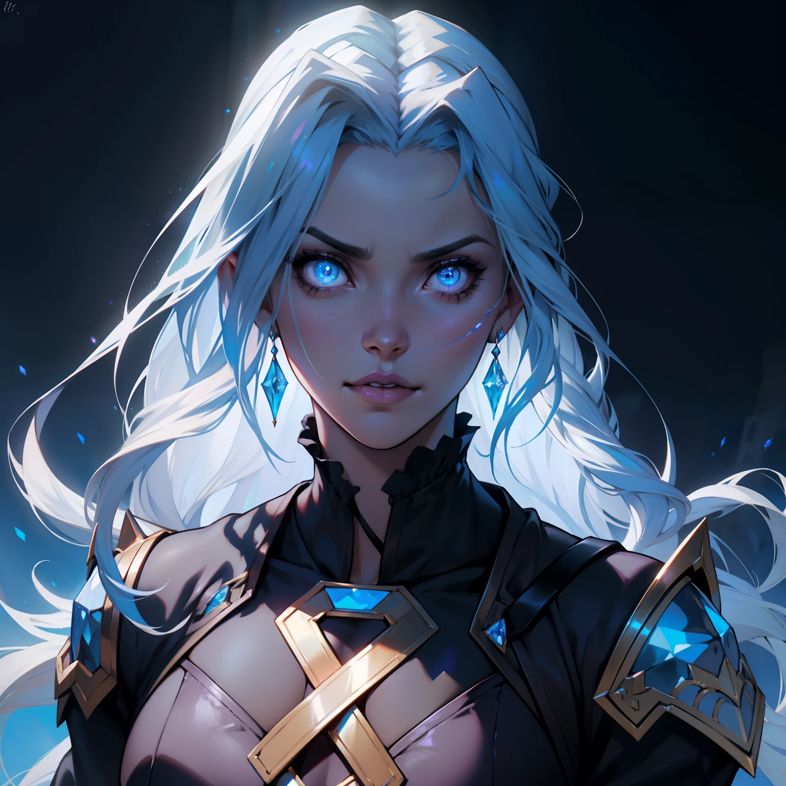 Castlevania seigneur de l’ombre hyper réaliste marocaine princesse islamique très belle hyper réaliste super détaillé hyper realistic super detailed faces glowing crystal eyes hyper realistic evil look