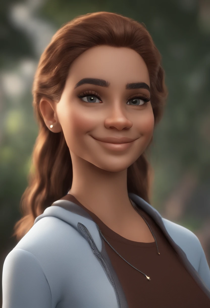 crie um banner no estilo Pixar. A boy with Indian features, moreno pardo com cabelos curtos, Castanhos escuros, Curly and slightly grayish appearance, mas jovem, usando uma camiseta, Wearing jeans and holding a classical guitar with 7 strings.There's one with a ponytail,Menina com cabelo laranja, lovely digital painting, adorable digital art, arte digital detalhada bonito, pintura realista da menina bonito, personagem bonito dos desenhos animados, kawaii retrato realista, desenho animado bonito, Cara jovem e fofa, retrato bonito, desenhos animados bonito, arte de pintura digital dos desenhos animados, meninas kawaii bonito, personagem bonito, retrato bonito-fino-face, lovely expression,(head portrait,Retrato)