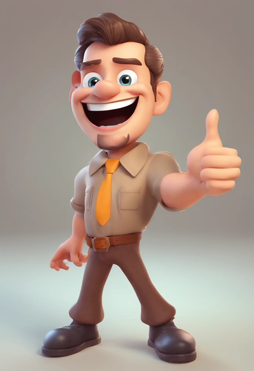 Smiling Man Illustration, sorriso insano, Homem de pele marrom com um sorriso gigante, happily smiling at the camera, sorriso atrevido, he's smiling, sorriso muito grande, Macho sorridente, foto de perfil headshot, rindo sorriso enorme, desenhando no estilo de Arte 3D, c4d, fundo de cor branco puro, estilo disney, estilo pixar render ilustracao Super Detalhe, 8k
