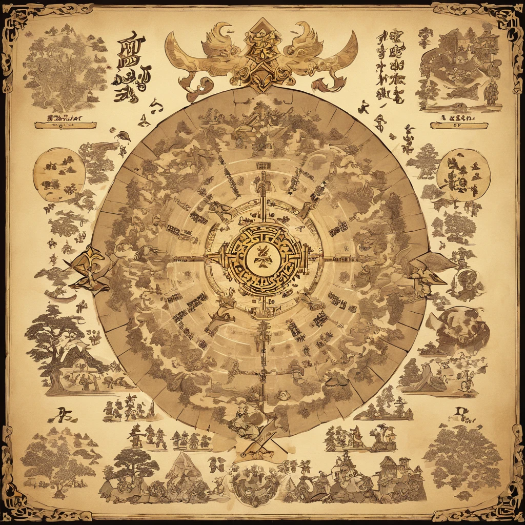 Please use the second type of diagram in the above four diagrams,Regenerate the screen of the battle between the cow and the Great Demon King Youkai