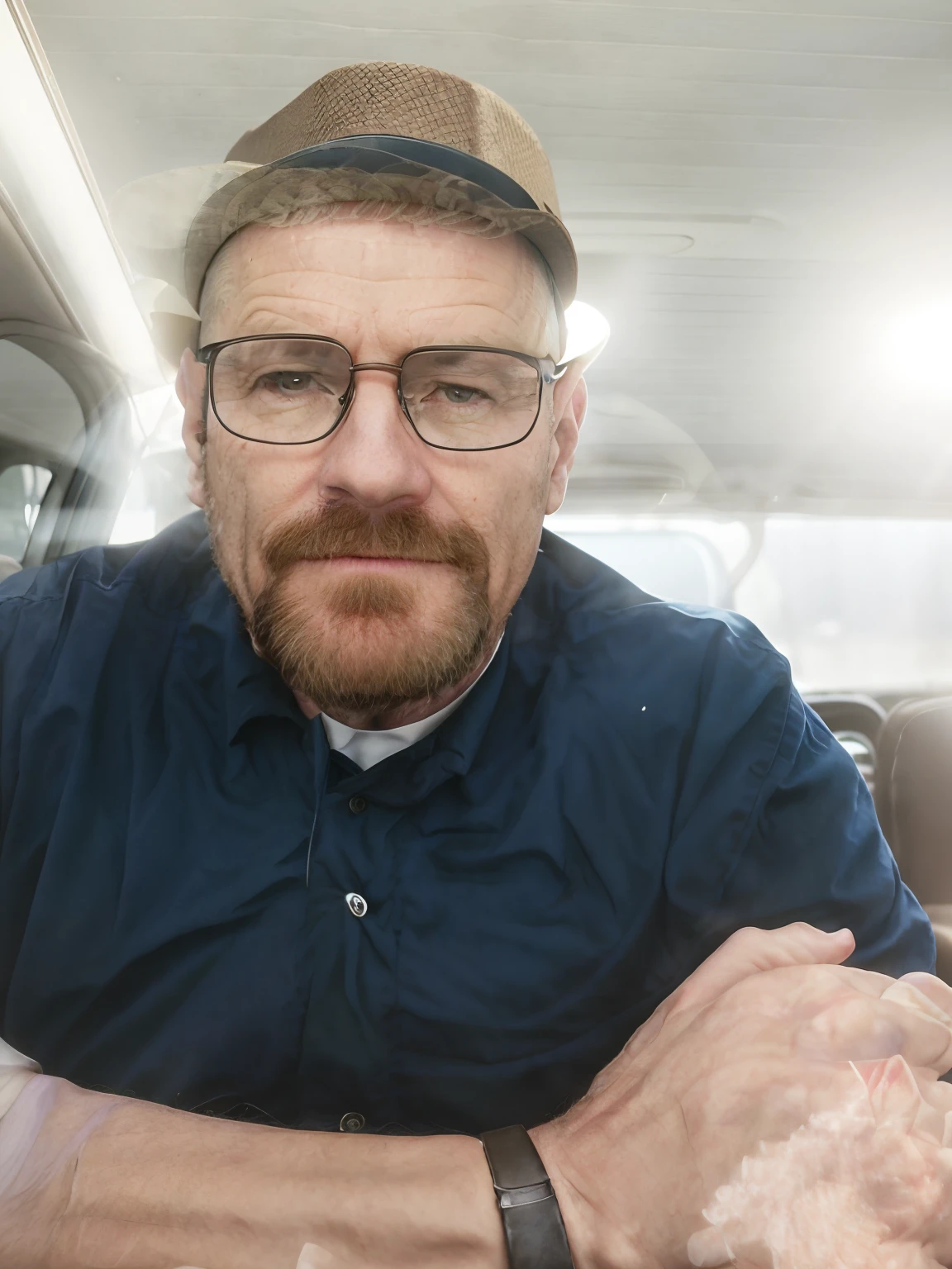 There's a man sitting in the back of a car wearing a hat, foto de perfil headshot, he is wearing a hat, 3 6 anos, 3 2 anos, 38 anos, Homem de 4 0 anos, with a weird hat, 35 anos, 3 5 anos, wearing a travel hat, imagem do avatar