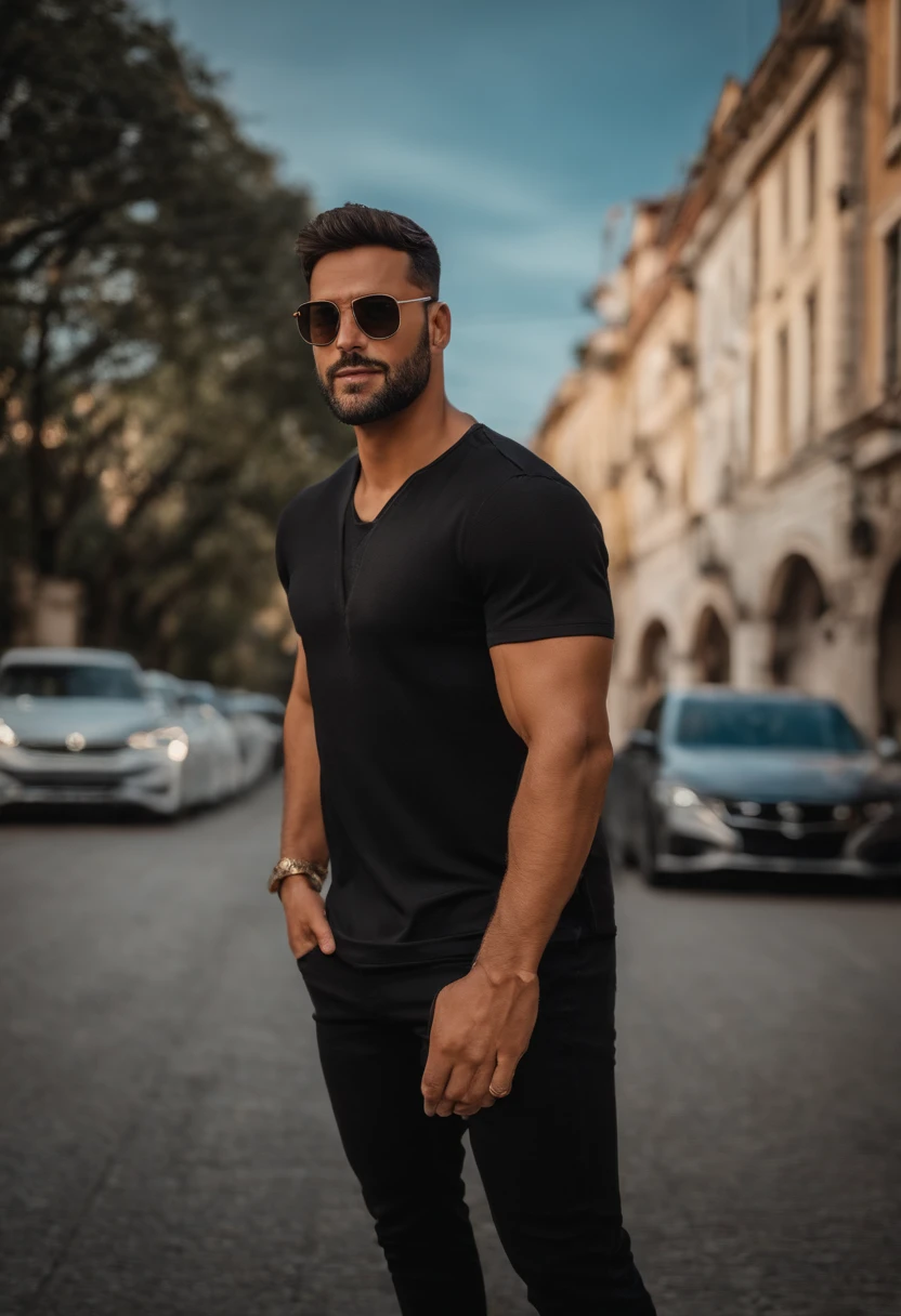 homem sorridente em uma jaqueta preta e camisa branca apontando para algo, in an action pose, Foto de um ensaio promocional, t-pose do assistente, Foto de corpo inteiro de Steve, com o dedo indicador, t pose, confident action pose , sem antecedentes, foto promocional, 2 0 2 2 foto, foto promocional, t - pose, t-pose, david rios ferreira