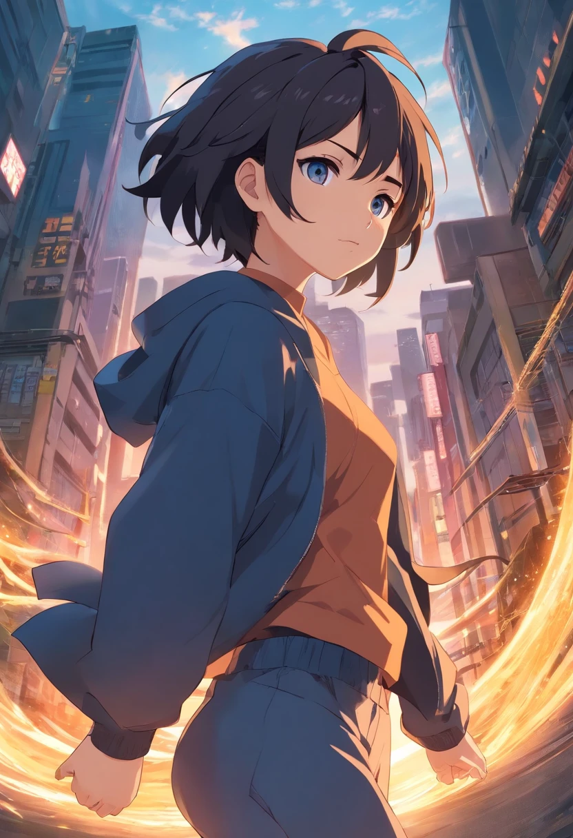 um personagem estilo anime do anime naruto cabelo preto 1,77 de altura corpo estetico