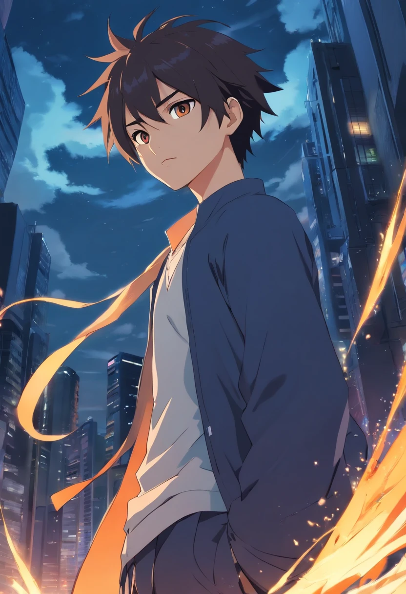 um personagem estilo anime do anime naruto cabelo preto 1,77 de altura corpo estetico traje preto do obito homem fundo da foto em quarto escuro moreno na floreseta