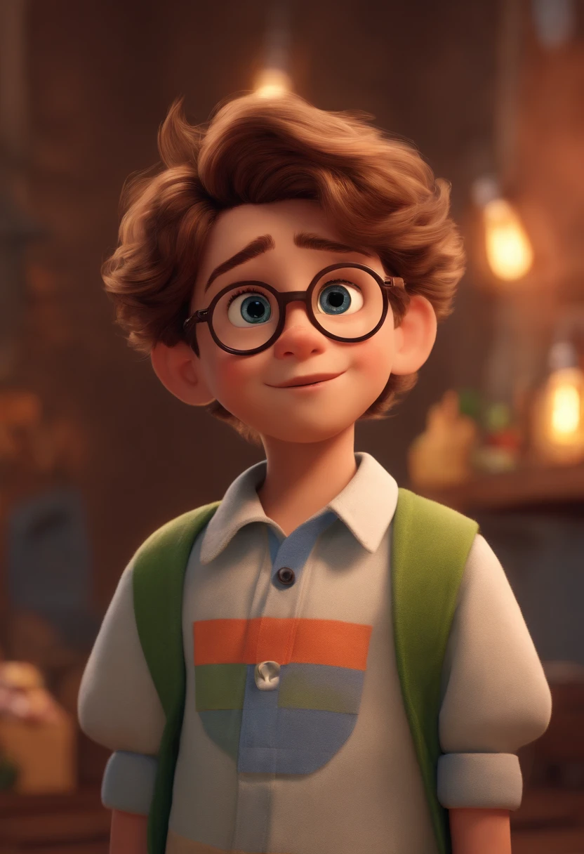 Image of a boy for a story in a YouTube video in Pixar format, He's the  allabester, He's the class leader, He's outgoing, Playful and gets up for a lot of things