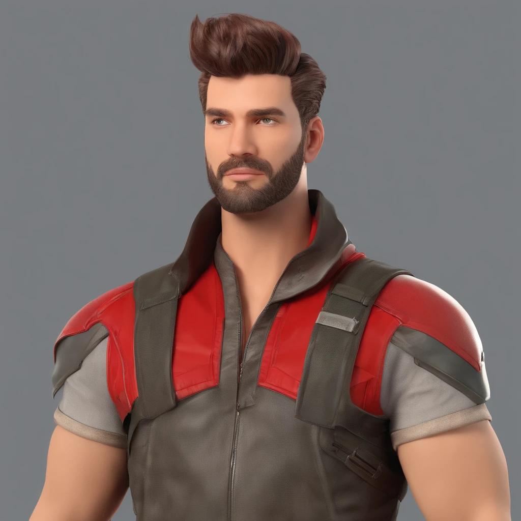 homem cabelo curto de blusa vermelha