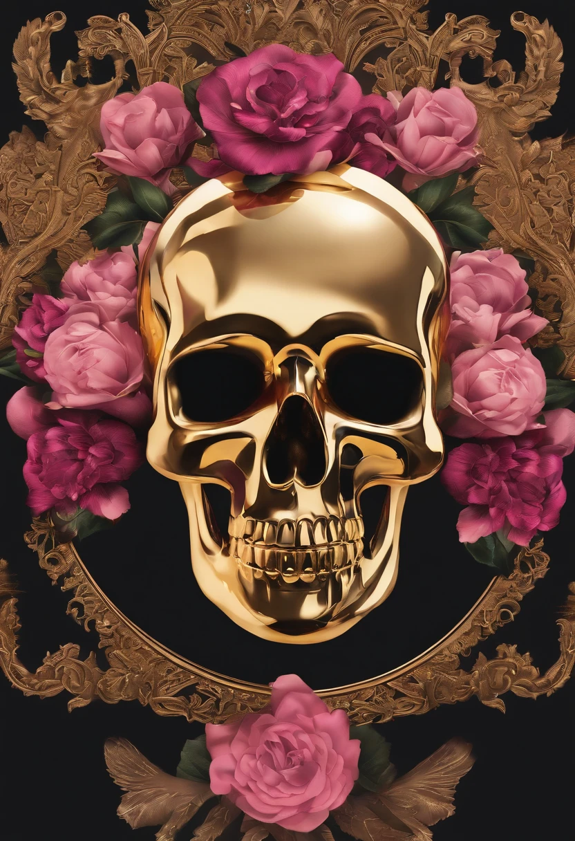 logo com letra A com a cor dourado e rosa