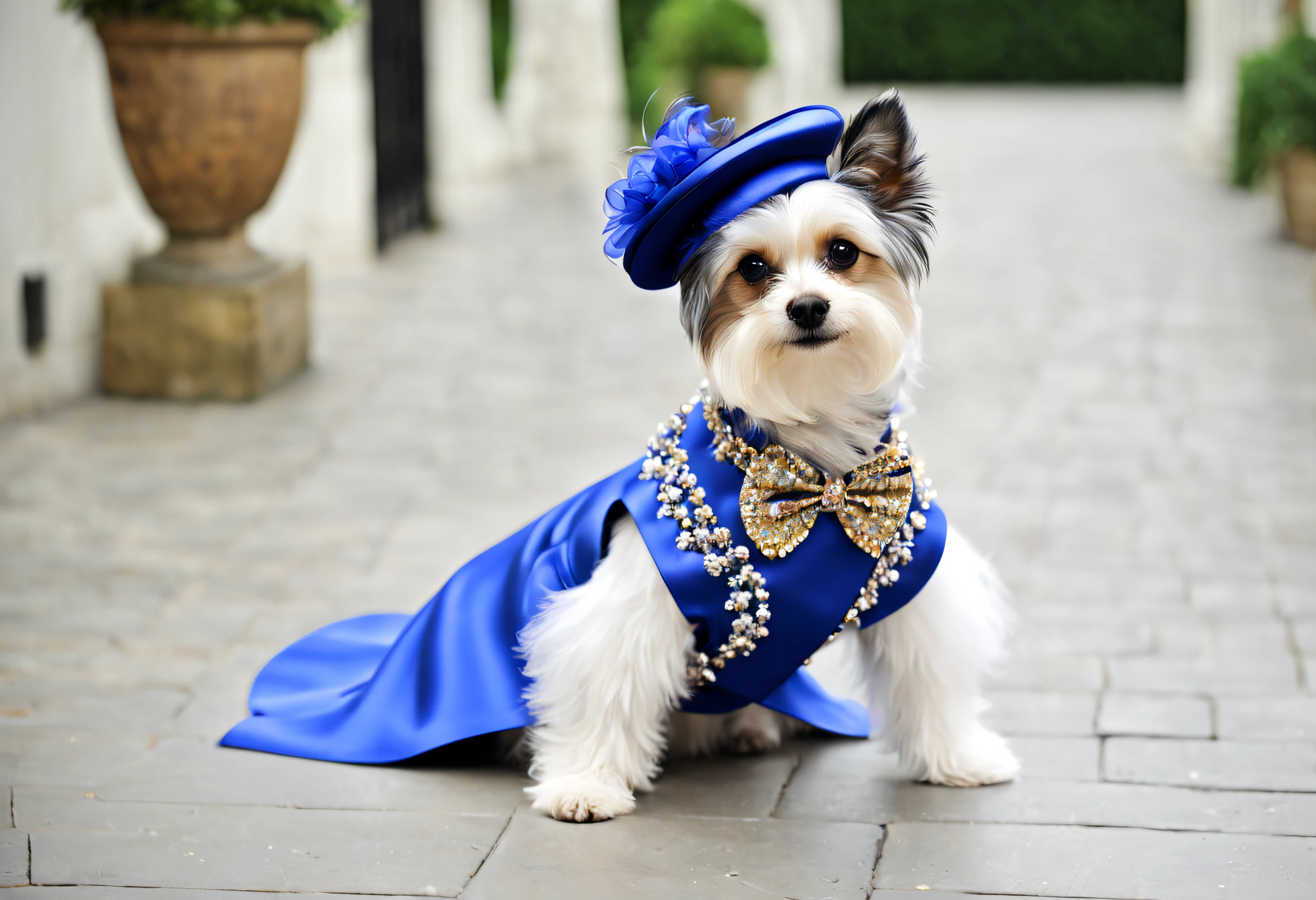 A dog fashion show,(best quality,4k,8k,highres,masterpiece:1.2),ultra-detailed,(realistic,photorealistic,photo-realistic:1.37),glamorous,dressed-up dogs,vibrant colors,runway,couture outfits,stylish accessories,catwalk,celebrity judges,posh and elegant breeds,trendy fashionistas,doggy divas,fierce competition,fabulous attires,sparkling collars and leashes,dog models strutting,extravagant headpieces,dapper bowties,fancy tutus,designer gowns,dashing tuxedos,high fashion,pet fashionistas,supportive audience,enthusiastic applause,fashion-forward canines,stylish pawdicures,professional photographers,camera flashes,the latest trends,doggy influencers,red carpet glamour,canine elegance,pawsome makeovers.