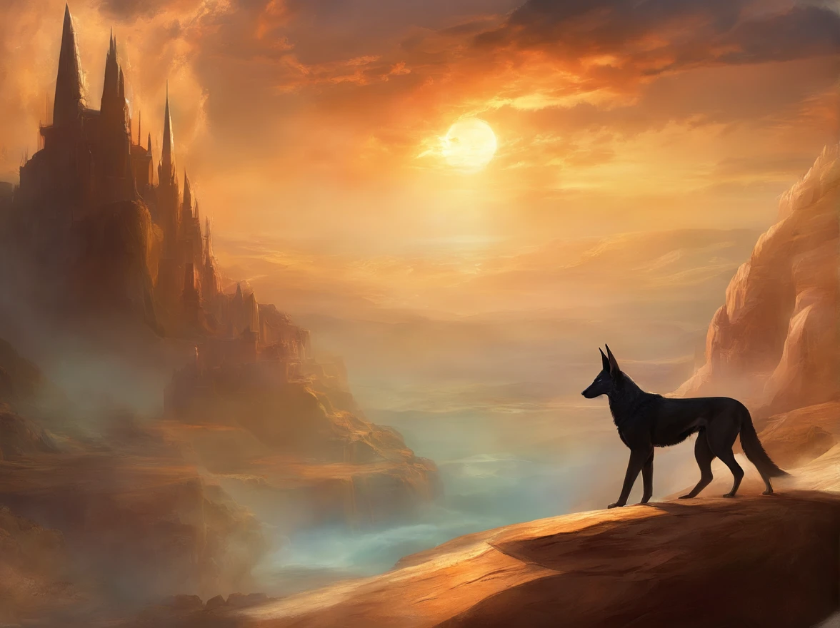 Crie uma imagem de rosto do deus chacal, anubis, antigo egito, foto detalhada e realista, pelagem preta com brilho azulado