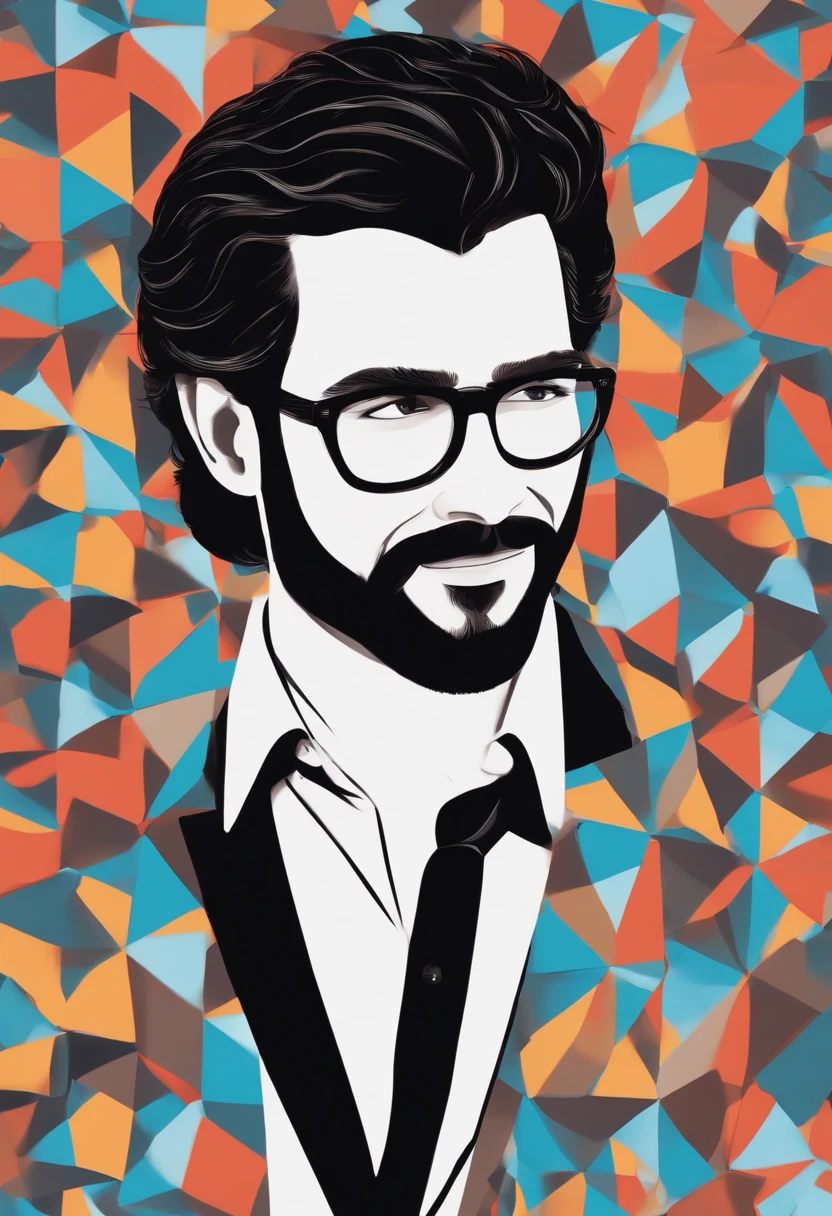 personagem masculino, pele clara, barba baixa, cabelo preto curto , olhos escuros, boca carnuda, feliz, victory pose, Realtor, estilo Pixar 3d