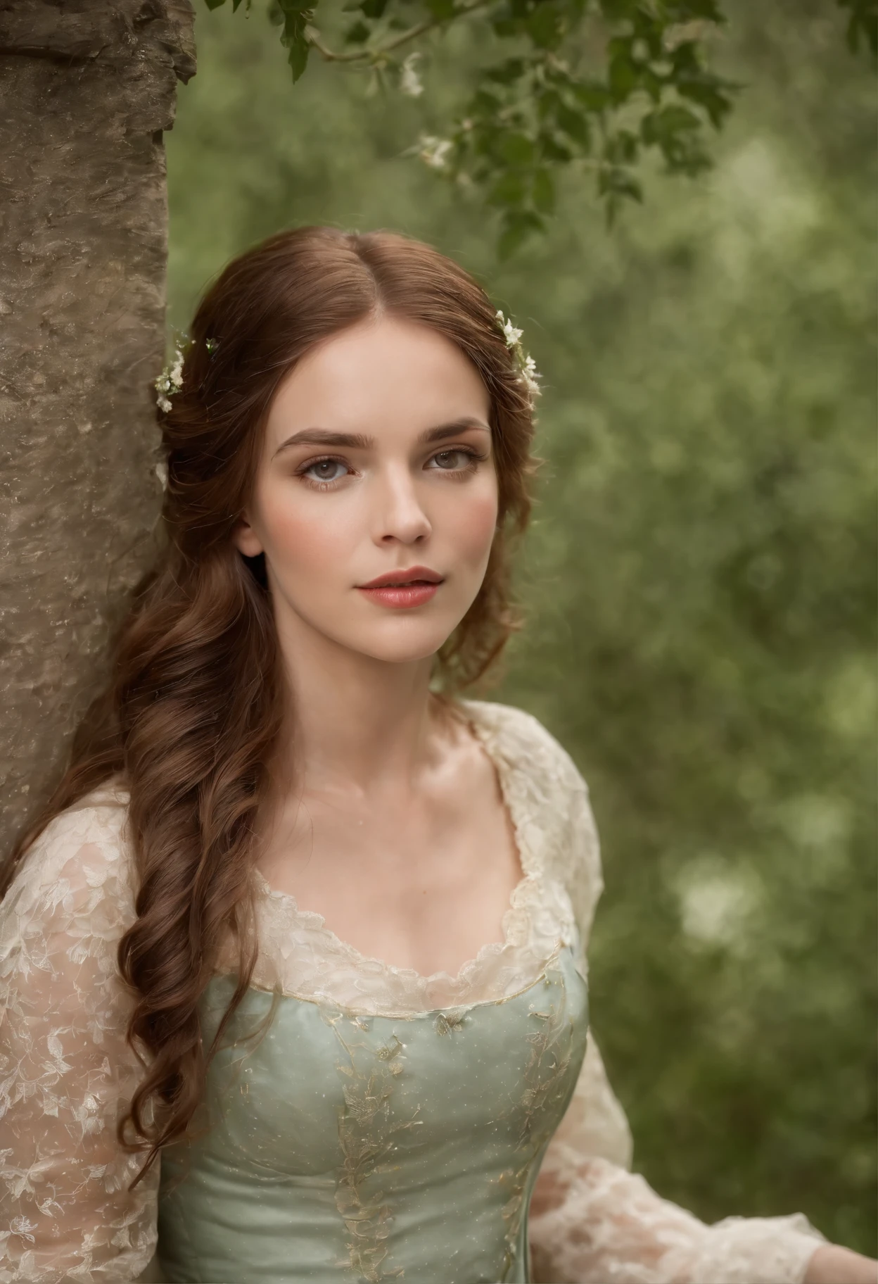 (((uma ferida avermelhada profunda atravessa sua bochecha esquerda))) tez justa, mulher em torno de 19 anos, cabelos brancos naturais, olhos verdes distintos, vestindo kohl, slender and graceful, Beautiful, luz de velas em um ambiente medieval, Ultra sharp focus, tiro realista, roupas femininas medievais, cores tetradicas (cicatriz:1.4)