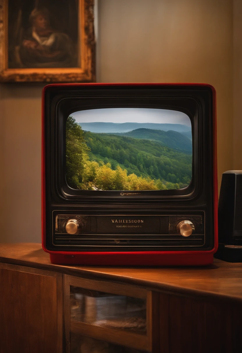 Une télévision placée par un vaisseau spatial