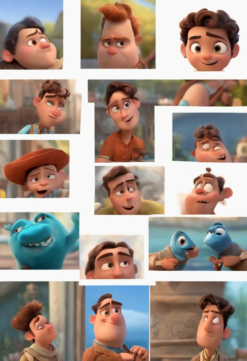A Dream Architect Inspired by Pixar Animation, de perto. The character takes center stage with captivating facial expressions, oferecendo um toque de irrealidade