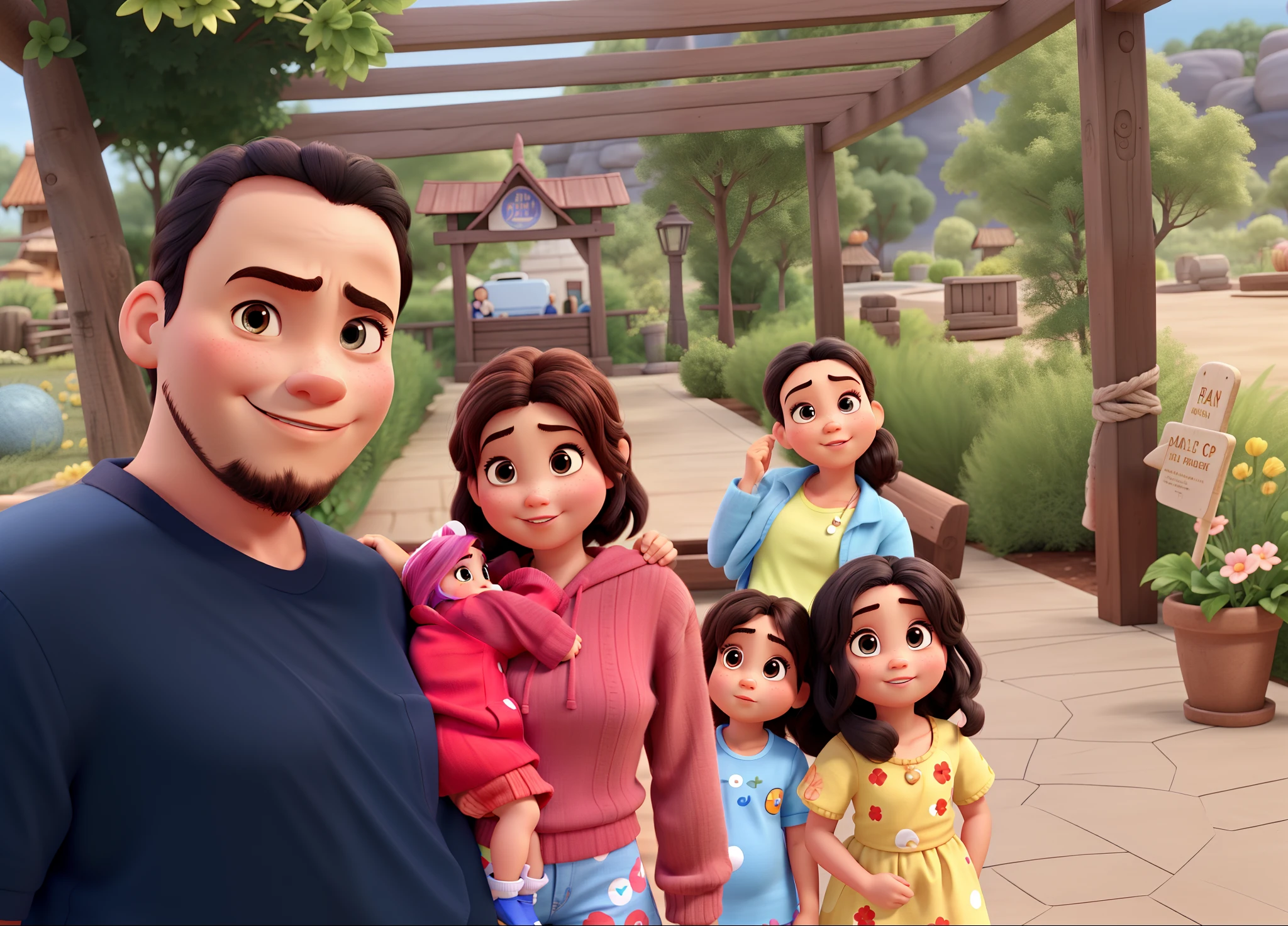 pai, Mother Baby Girl Small Hair, Disney pixar |