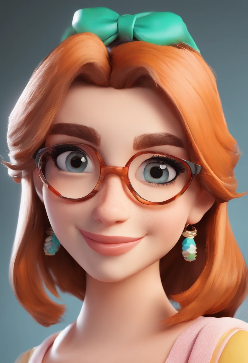 personagem dos desenhos animados de uma mulher, de pele branca, cabelo longo, liso e preto, de olhos castanhos com uma camisa azul, animation character, Caractere estilizado, animation style rendering, 3D estilizado, Arnold Maya render, 3 d render stylized, toon render keyshot, Personagem 3D, Personagem 3D, 3d rendering stylized, 3 d character render, personagem de desenho animado, Personagem de close up, Pose de personagem, (Estilo Pixar) (master part:1.2) (Bokeh) (melhor qualidade) (pele detalhada) (textura detalhada) (8k) (argila) (Cinematic lighting) (foco nítido