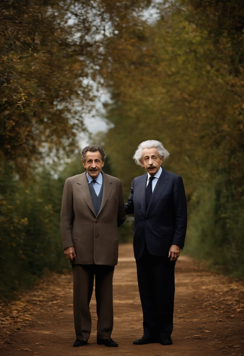 fusionne une photo d'einstein avec sarkozy